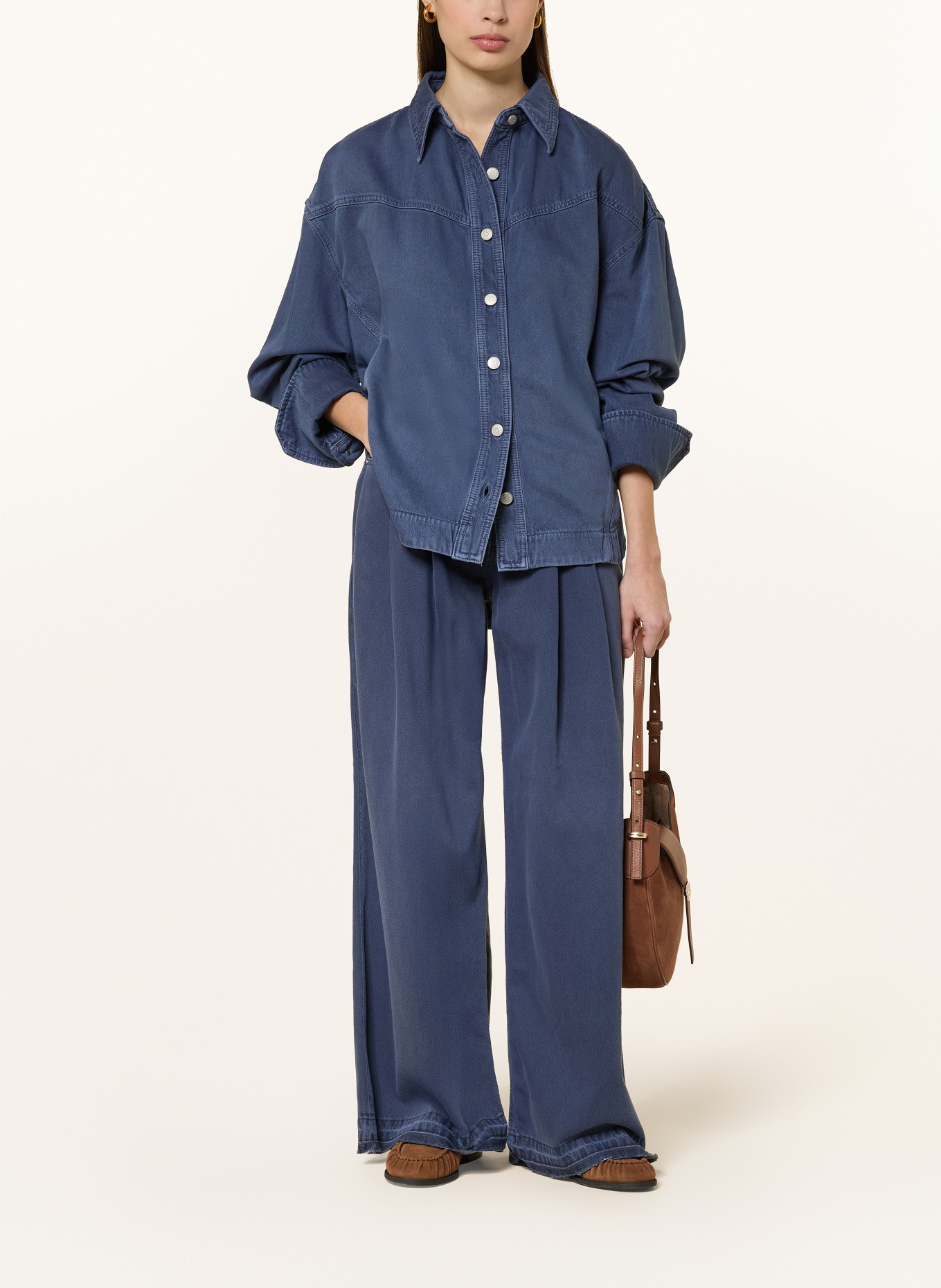 BOSS Jeansbluse: DUNKELBLAU