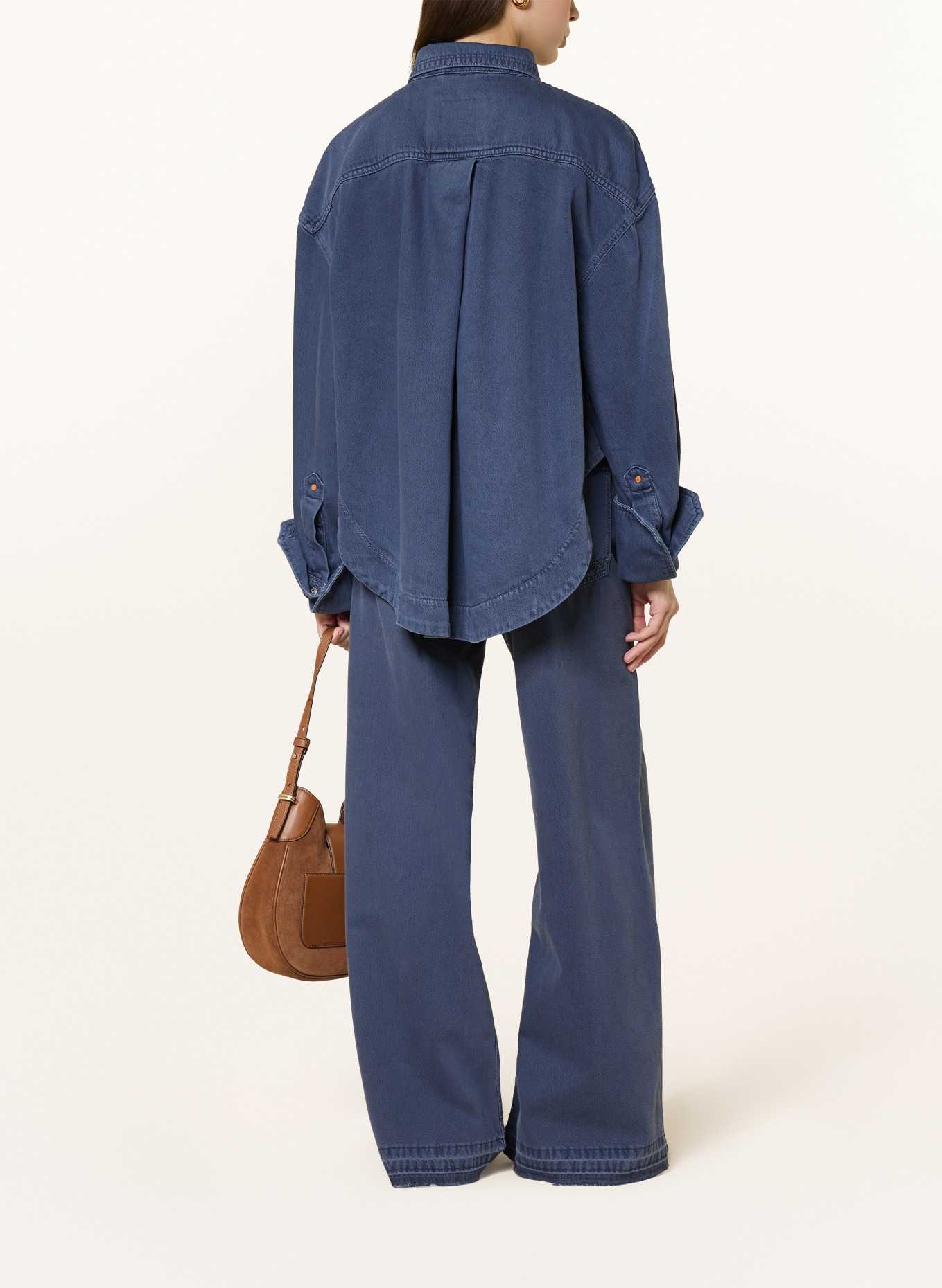 BOSS Jeansbluse: DUNKELBLAU