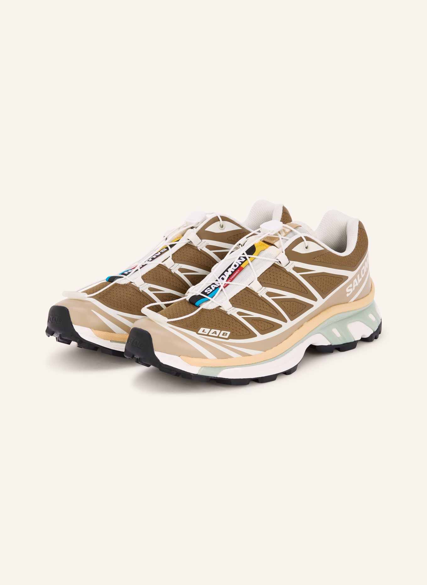 SALOMON Buty sportowe XT-6: BRĄZOWY / KHAKI / BIAŁY