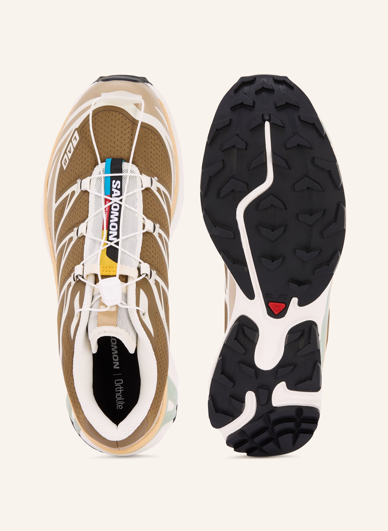 SALOMON Buty sportowe XT-6: BRĄZOWY / KHAKI / BIAŁY