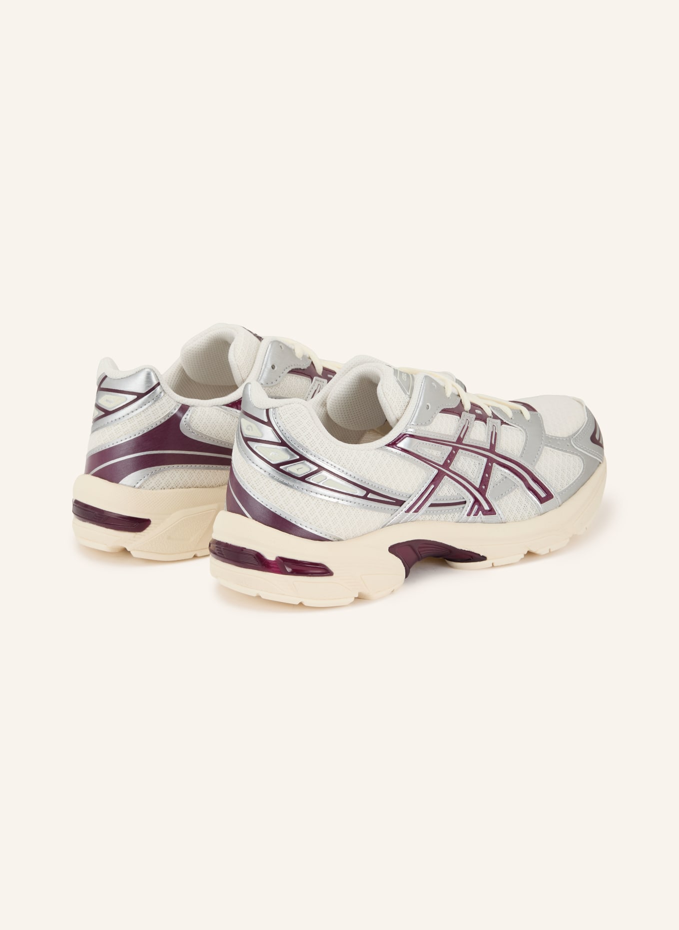 ASICS Sneaker GEL-1130: WEISS / GRAU / DUNKELROT