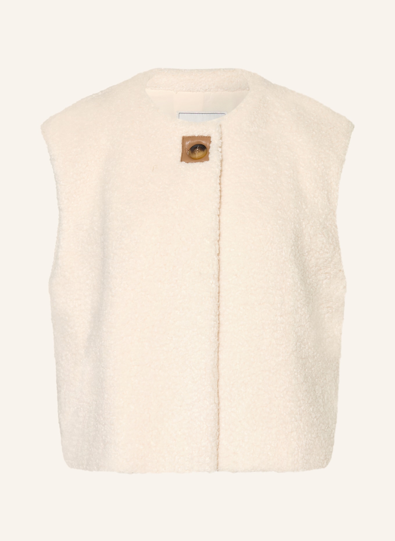 NEO NOIR Teddyfell-vest ANJANNA: ECRU