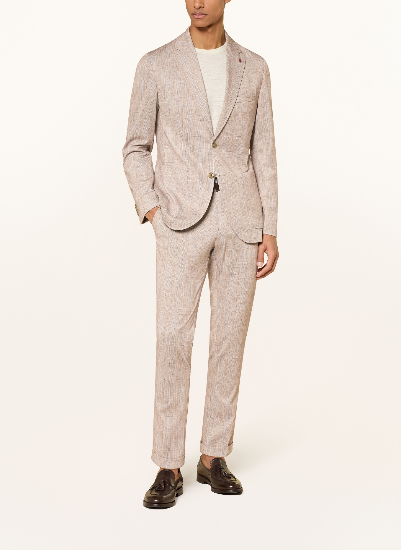 CG - CLUB of GENTS Colbert CG CARTER-J Extra Slim Fit: 23 dunkelbeige