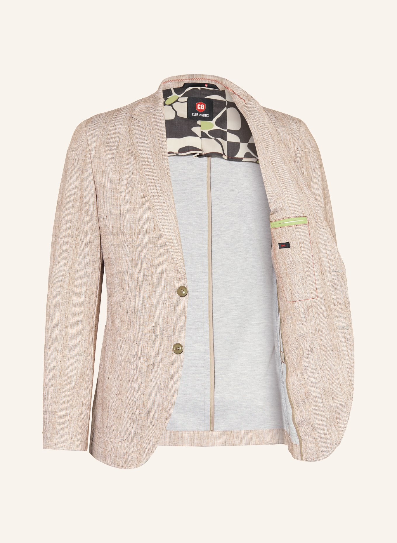 CG - CLUB of GENTS Colbert CG CARTER-J Extra Slim Fit: 23 dunkelbeige