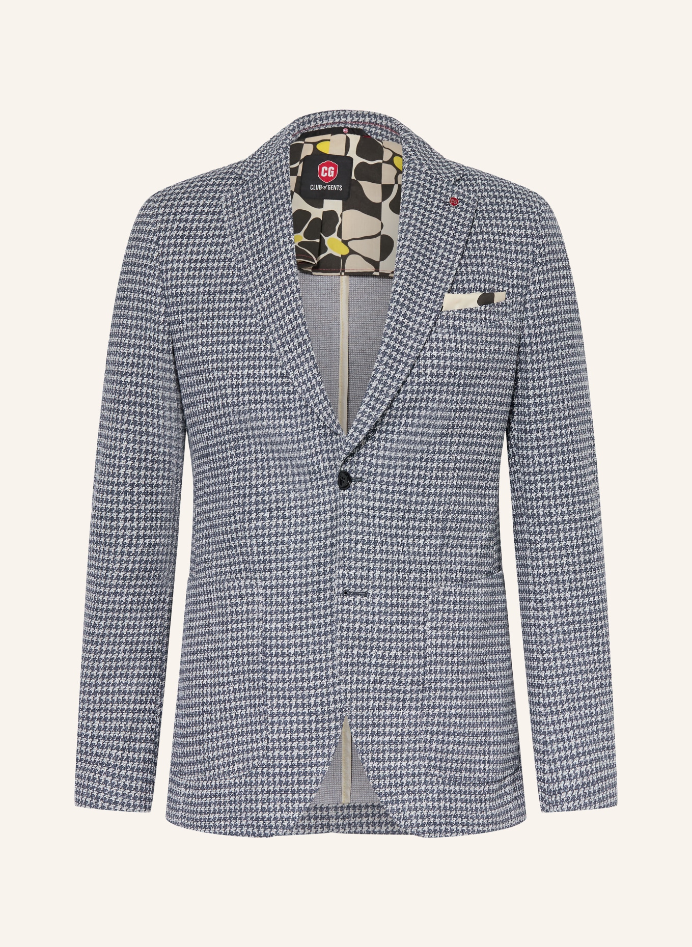 CG - CLUB of GENTS Marynarka z dżerseju CG CARTER o kroju slim fit: GRANATOWY / JASNOCZARY