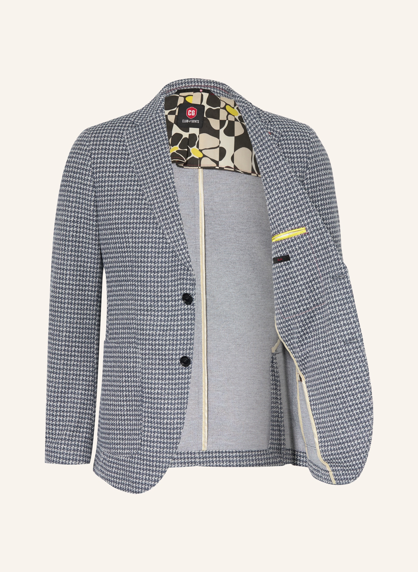 CG - CLUB of GENTS Marynarka z dżerseju CG CARTER o kroju slim fit: GRANATOWY / JASNOCZARY