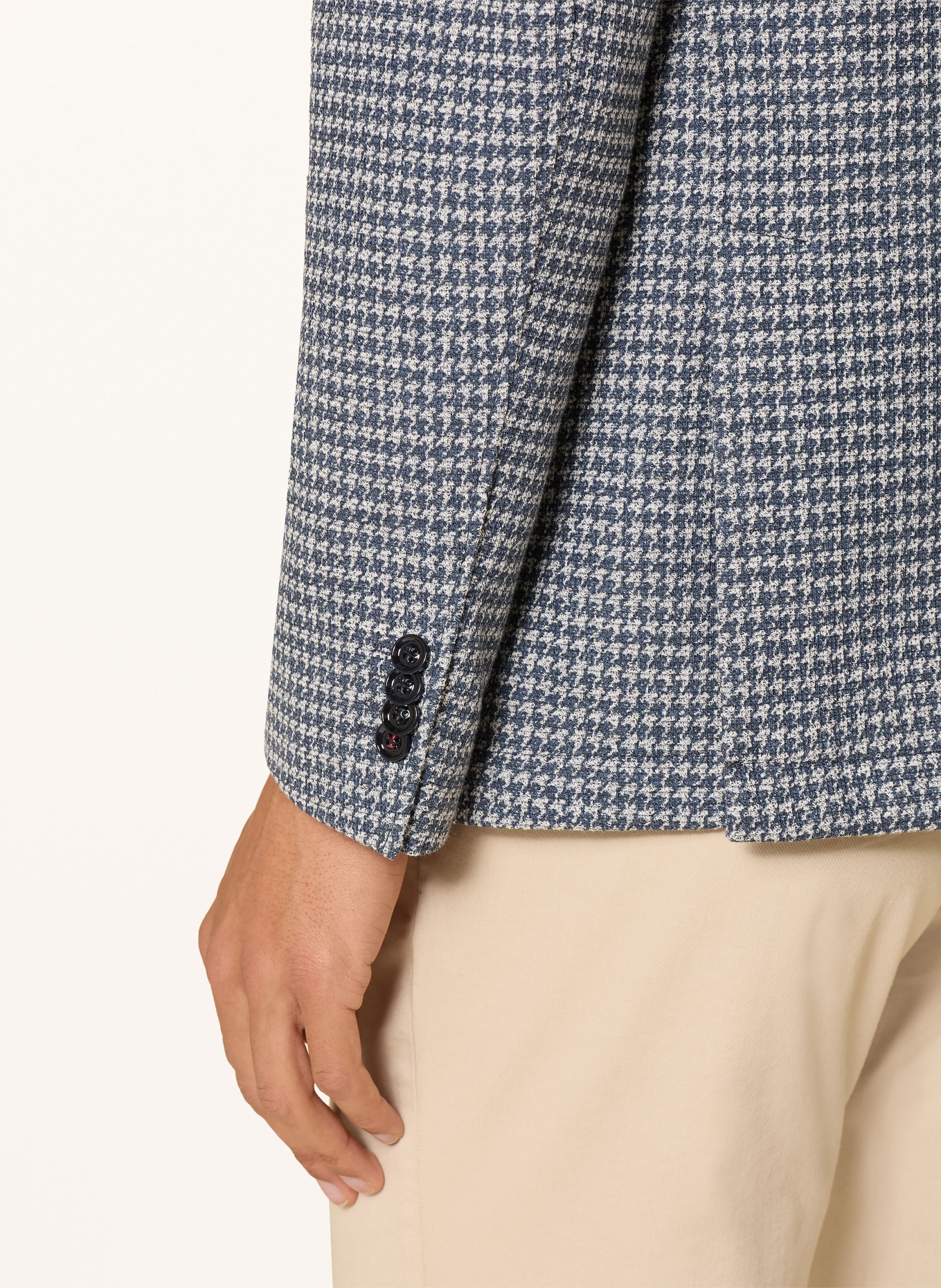 CG - CLUB of GENTS Marynarka z dżerseju CG CARTER o kroju slim fit: GRANATOWY / JASNOCZARY