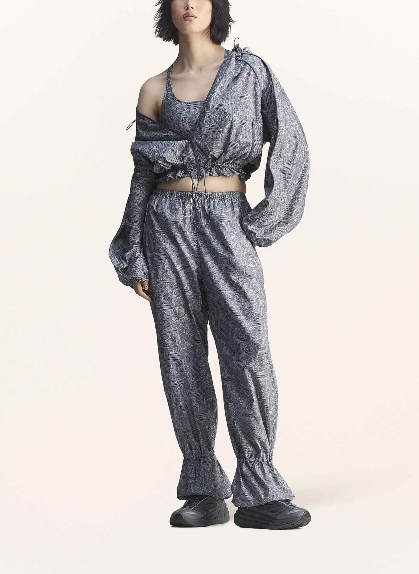 adidas by Stella McCartney Hardloopjack ADIDAS BY STELLA MCCARTNEY: BLAUWGRIJS