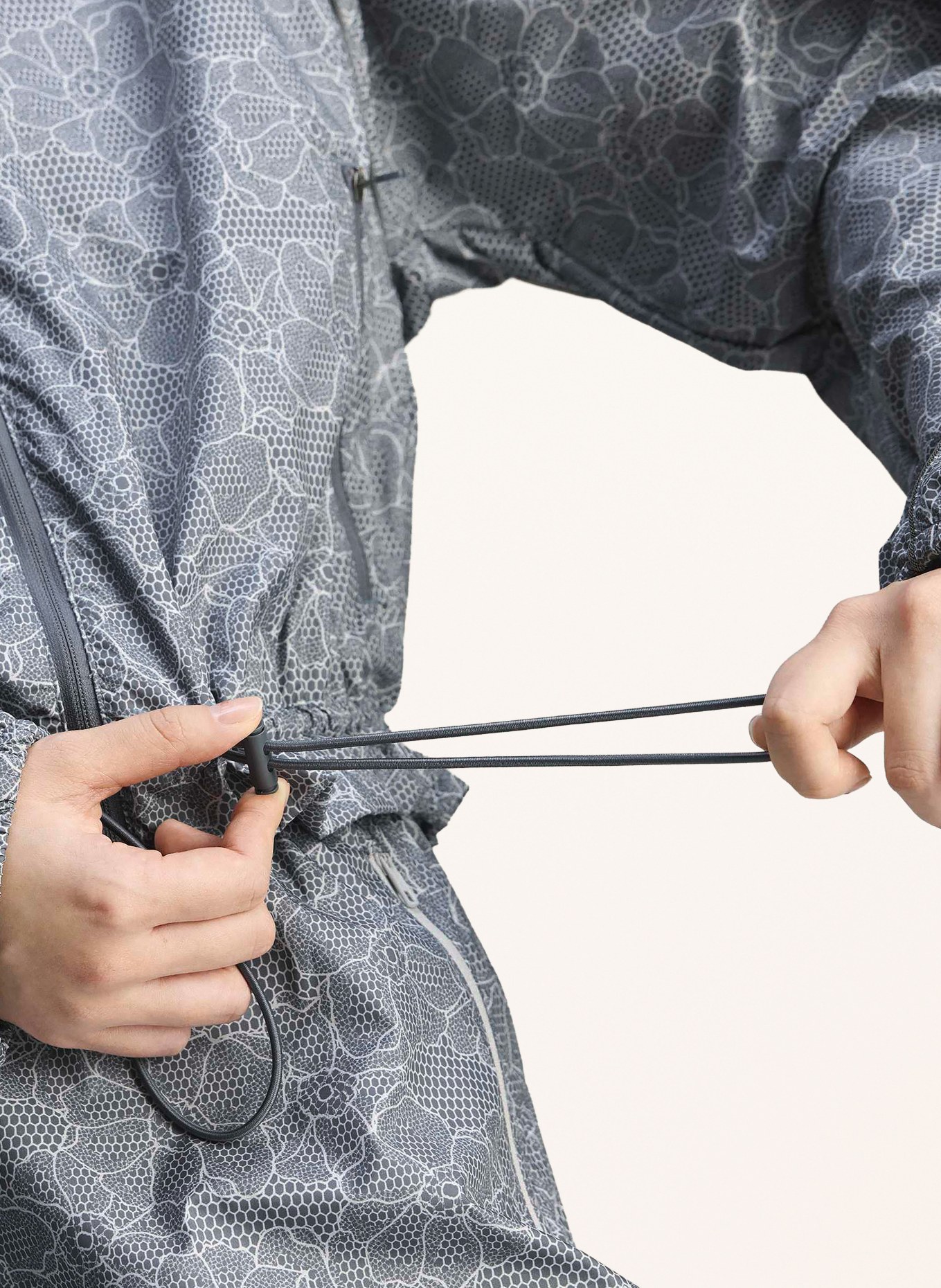 adidas by Stella McCartney Hardloopjack ADIDAS BY STELLA MCCARTNEY: BLAUWGRIJS