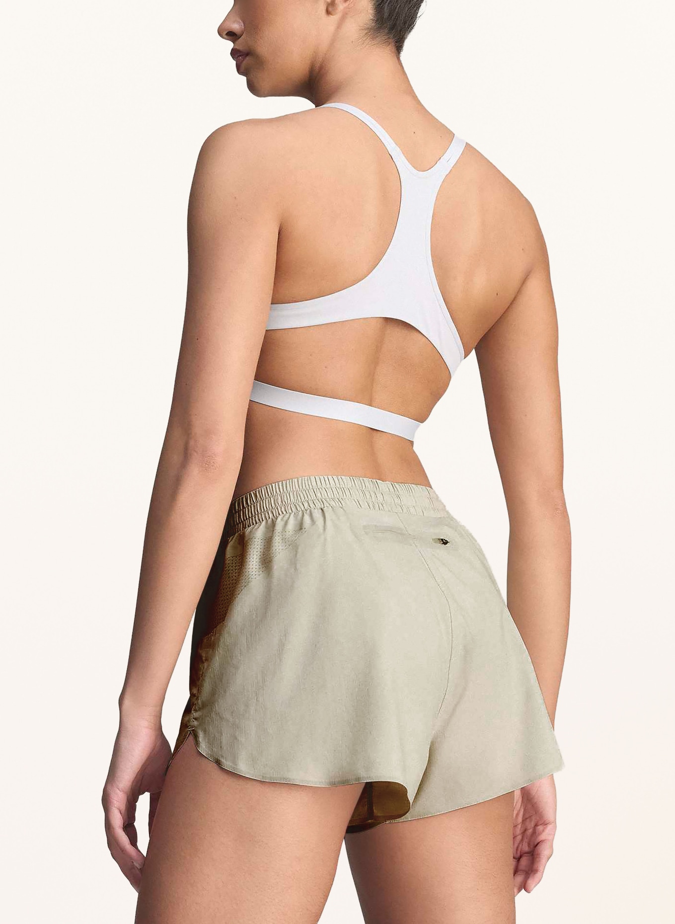 adidas by Stella McCartney 2-in-1-hardloopbroek ADIDAS BY STELLA MCCARTNEY: ECRU