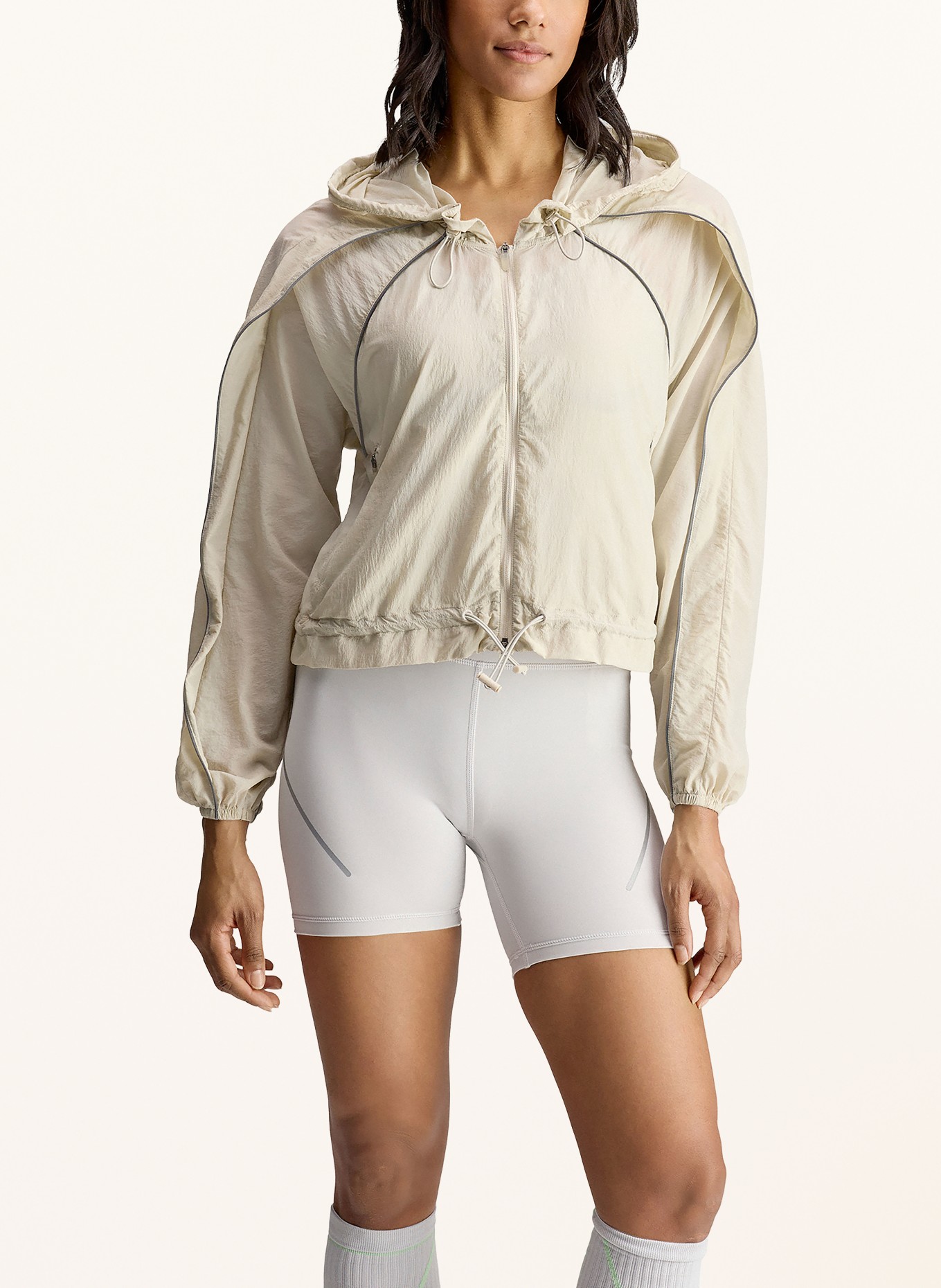 adidas by Stella McCartney Hardloopjack ADIDAS BY STELLA MCCARTNEY: ECRU