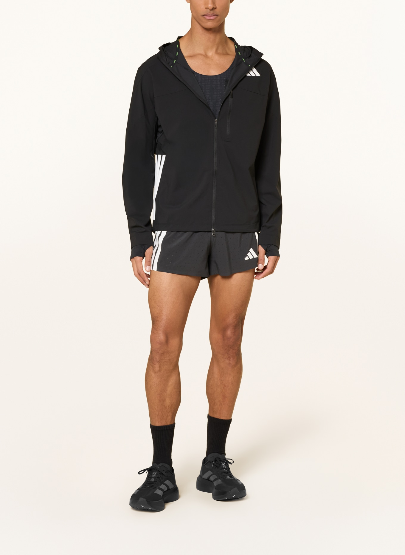 adidas Veste de course ADIZERO: NOIR