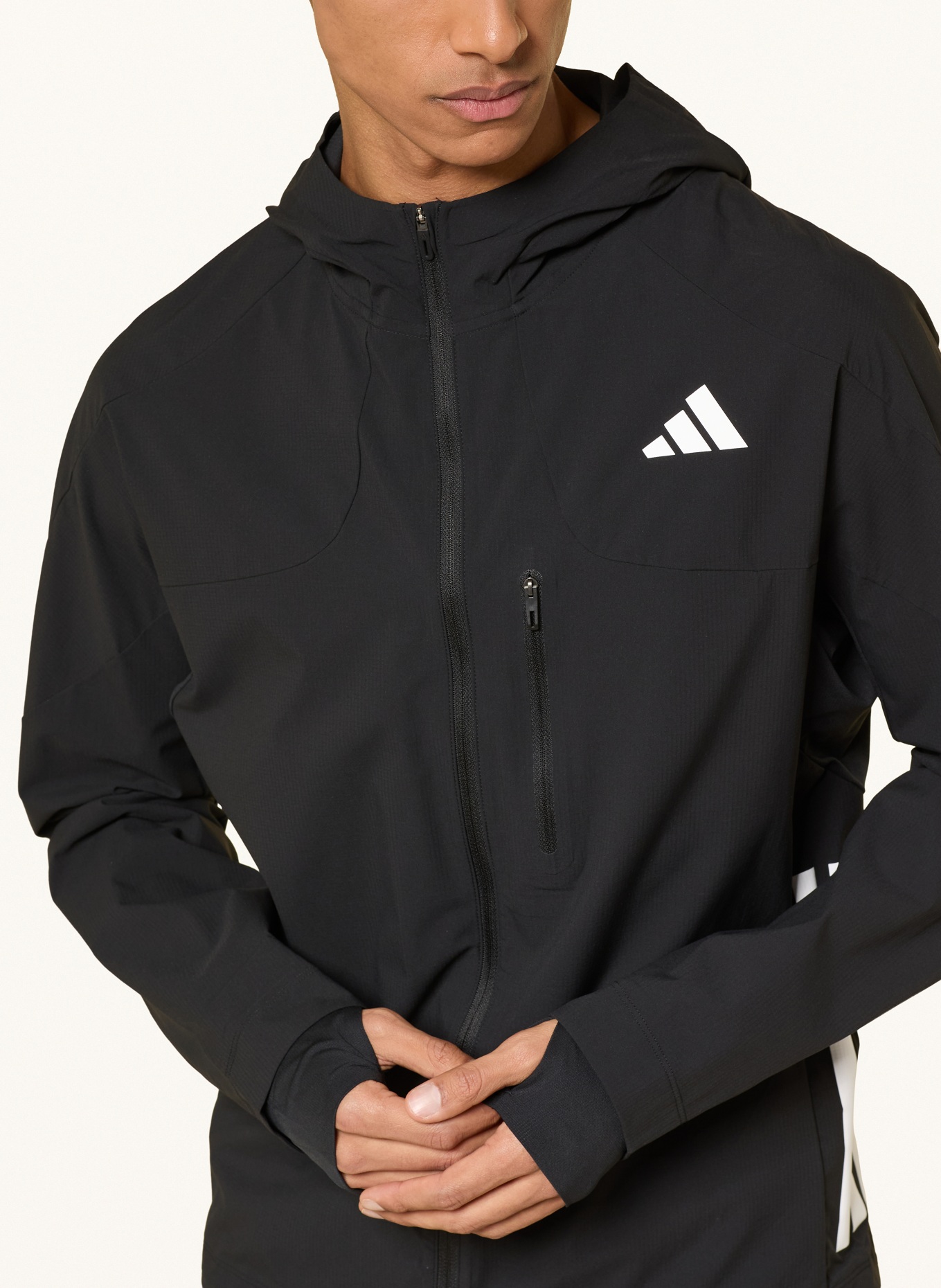 adidas Veste de course ADIZERO: NOIR