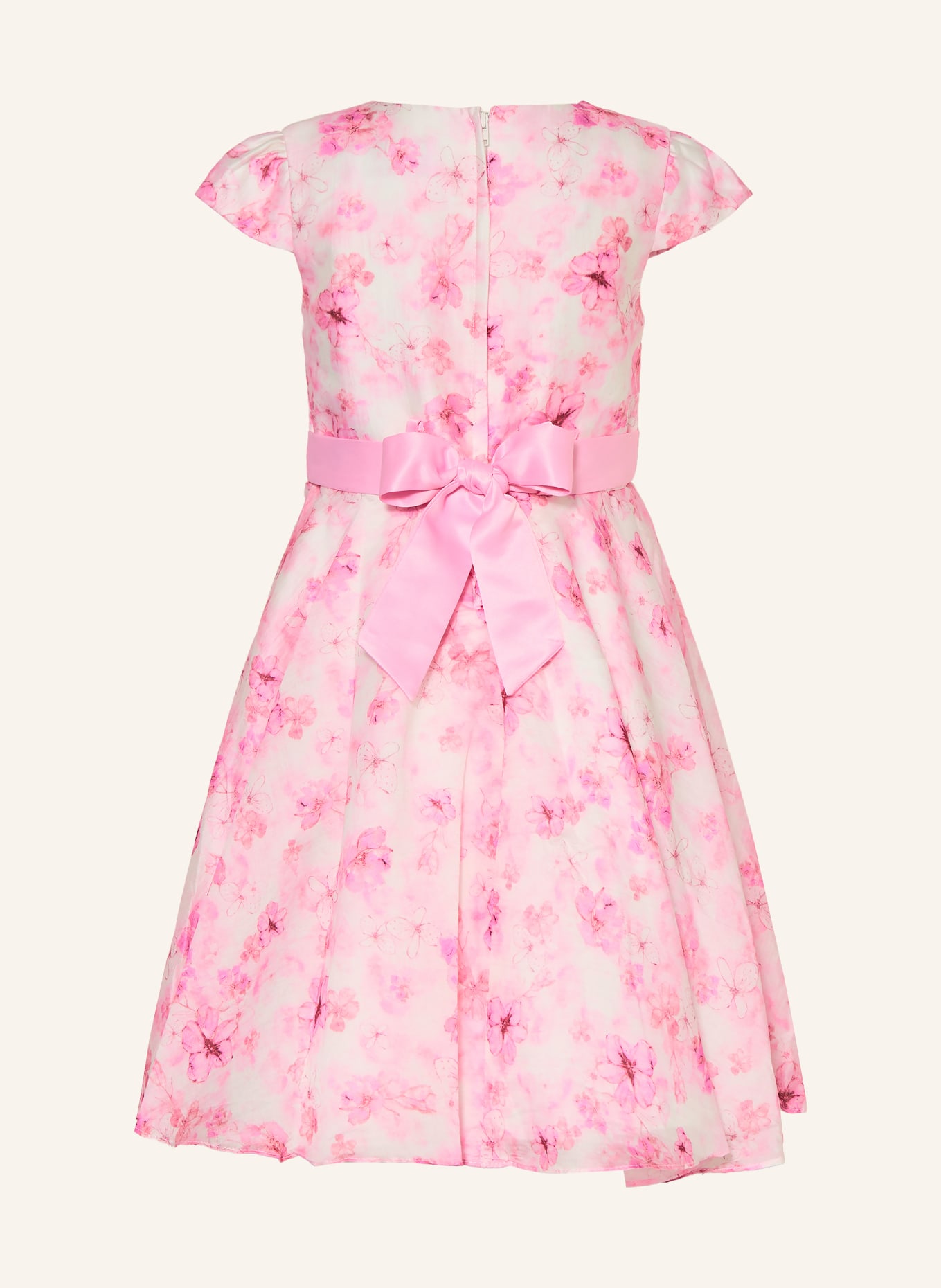 DANAMADE robe en satin: ROSE FUCHSIA / ROSE CLAIR / BLANC