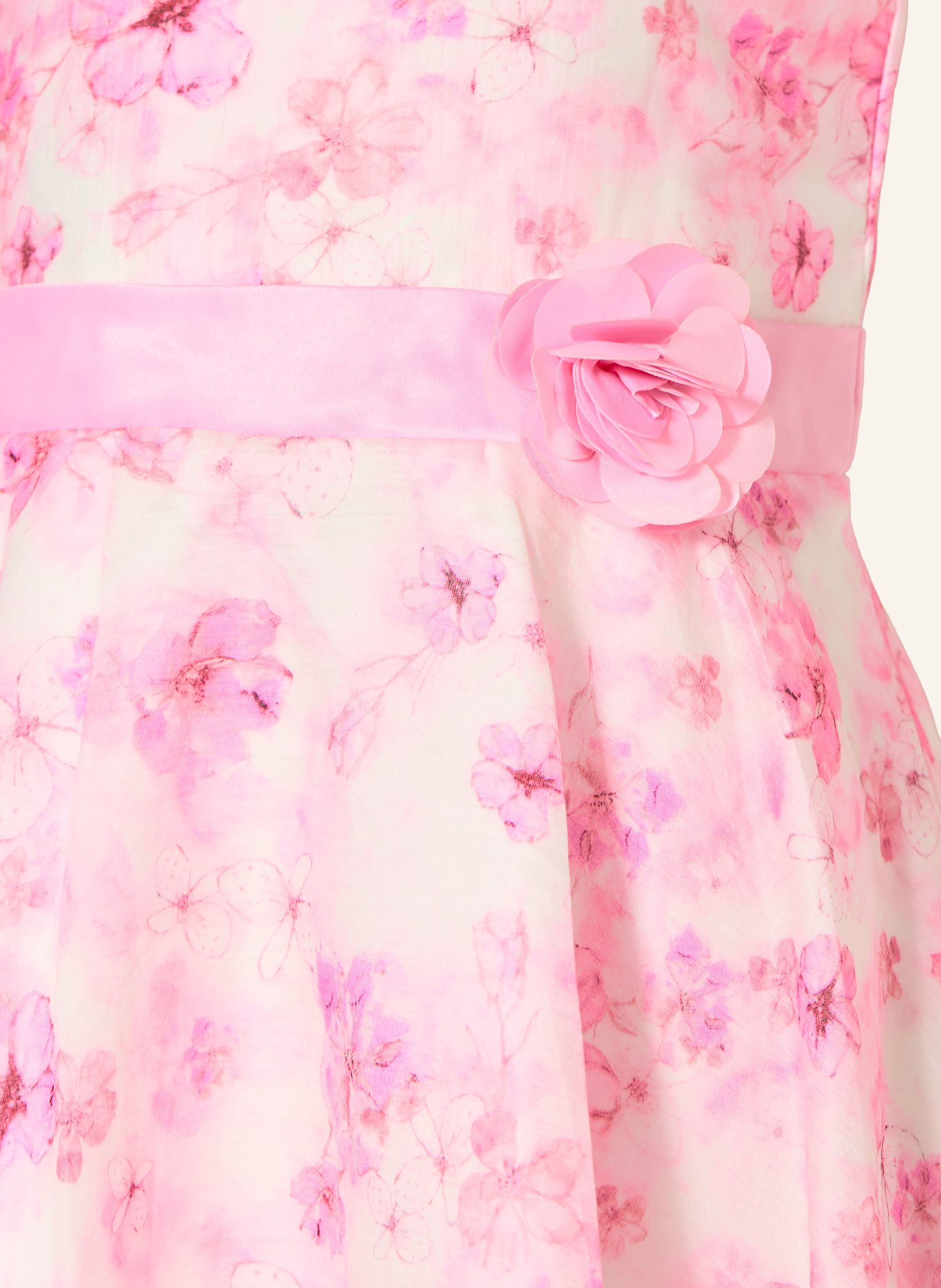 DANAMADE robe en satin: ROSE FUCHSIA / ROSE CLAIR / BLANC