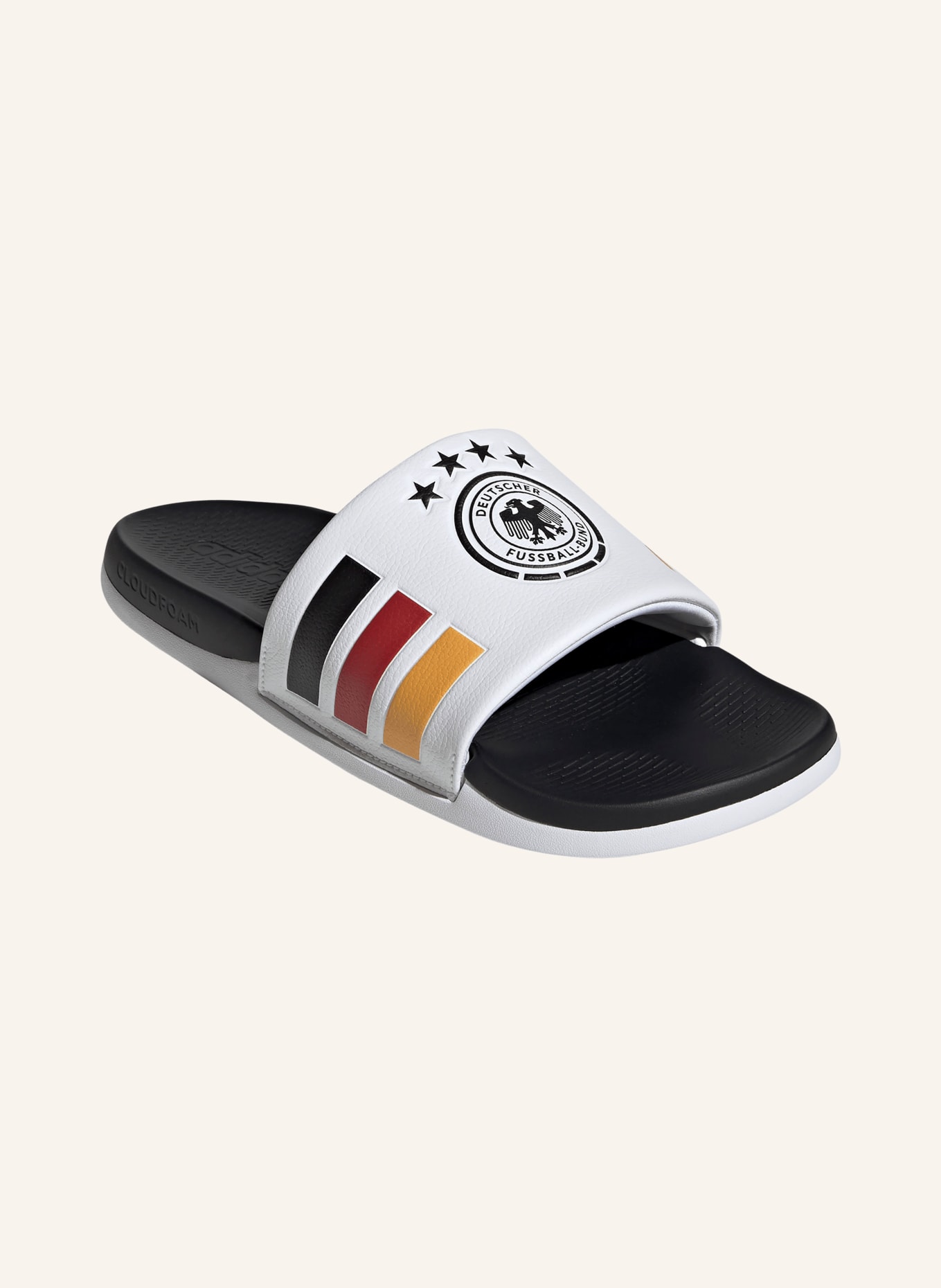 adidas Pantoletten ADILETTE COMFORT 2.0 DEUTSCHLAND: SCHWARZ / ROT / WEISS