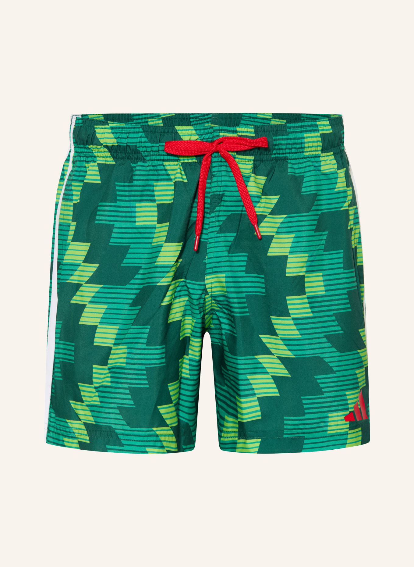 adidas Badeshorts FOOTBALL-INSPIRED GRAPHIC 5INCH: GRÜN / NEONGRÜN / WEISS