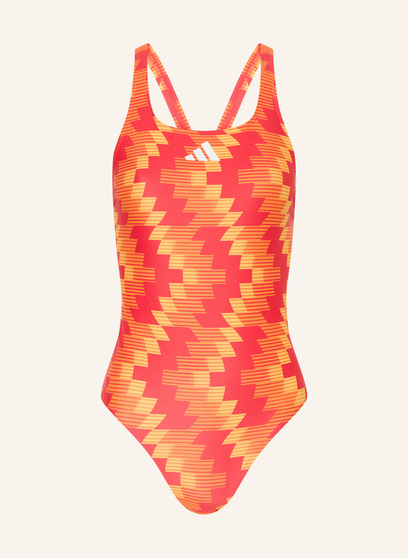 adidas Badeanzug FOOTBALL-INSPIRED ALLOVERPRINT: ROT / ORANGE / GELB