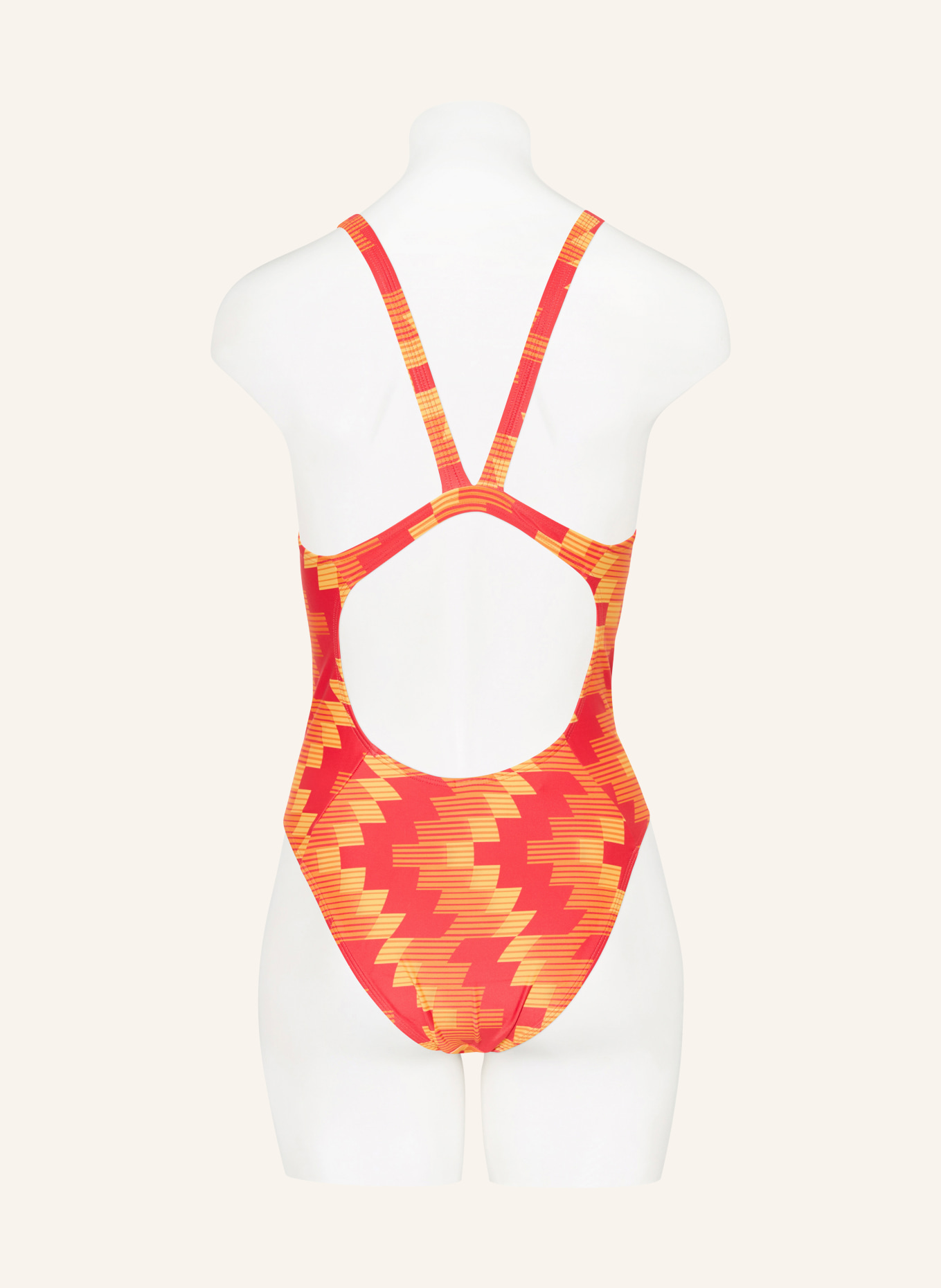 adidas Badeanzug FOOTBALL-INSPIRED ALLOVERPRINT: ROT / ORANGE / GELB