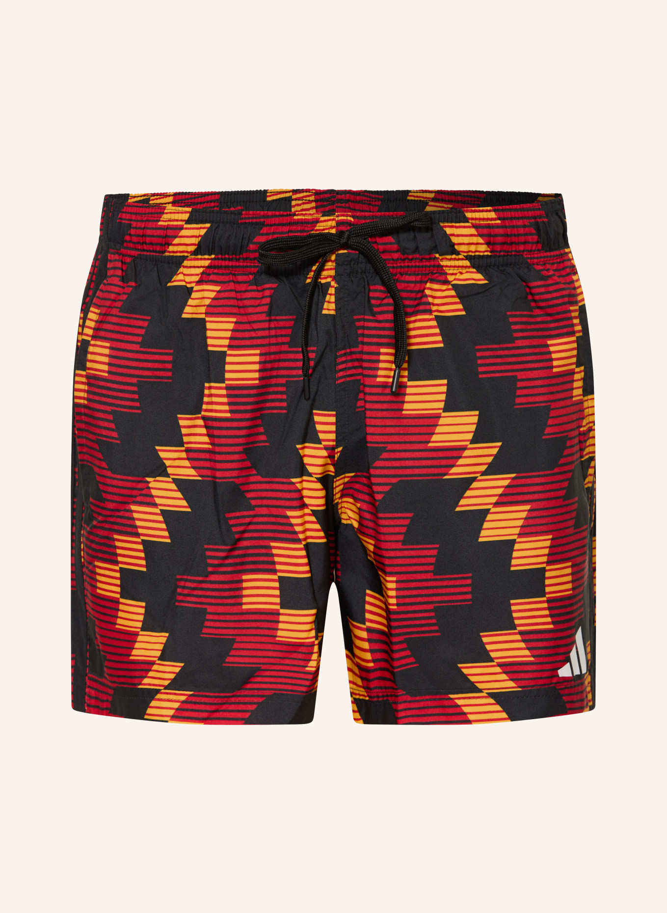 adidas Badeshorts FOOTBALL-INSPIRED GRAPHIC 5-INCH: SCHWARZ / ROT / GELB