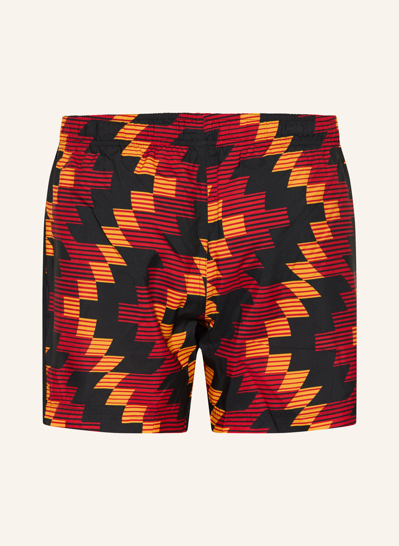 adidas Badeshorts FOOTBALL-INSPIRED GRAPHIC 5-INCH: SCHWARZ / ROT / GELB