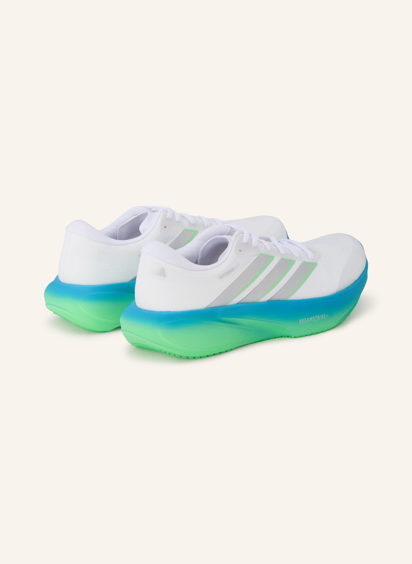 adidas SUPERNOVA RISE 3 running shoes: WHITE / MINT / BLUE