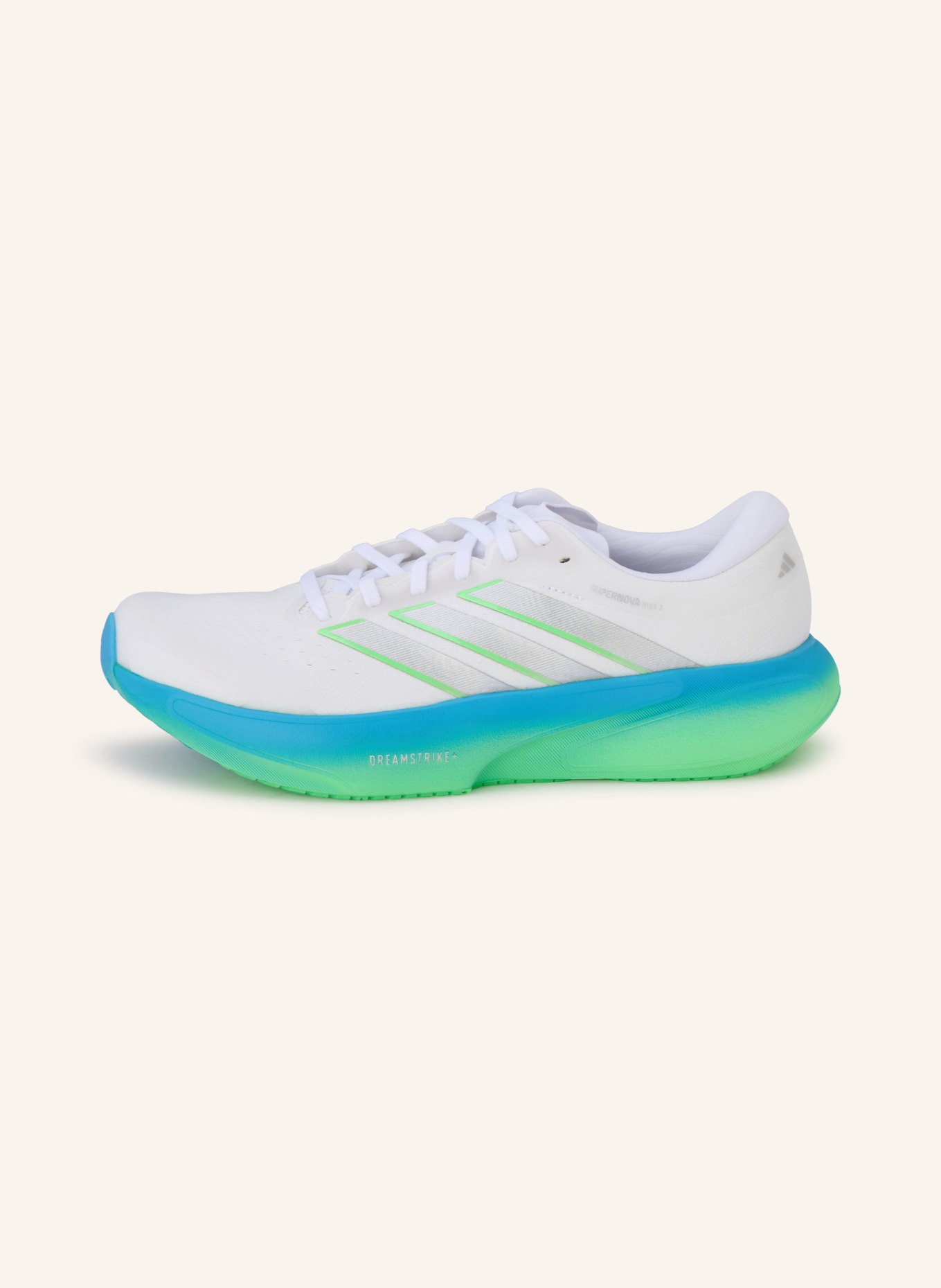 adidas SUPERNOVA RISE 3 running shoes: WHITE / MINT / BLUE