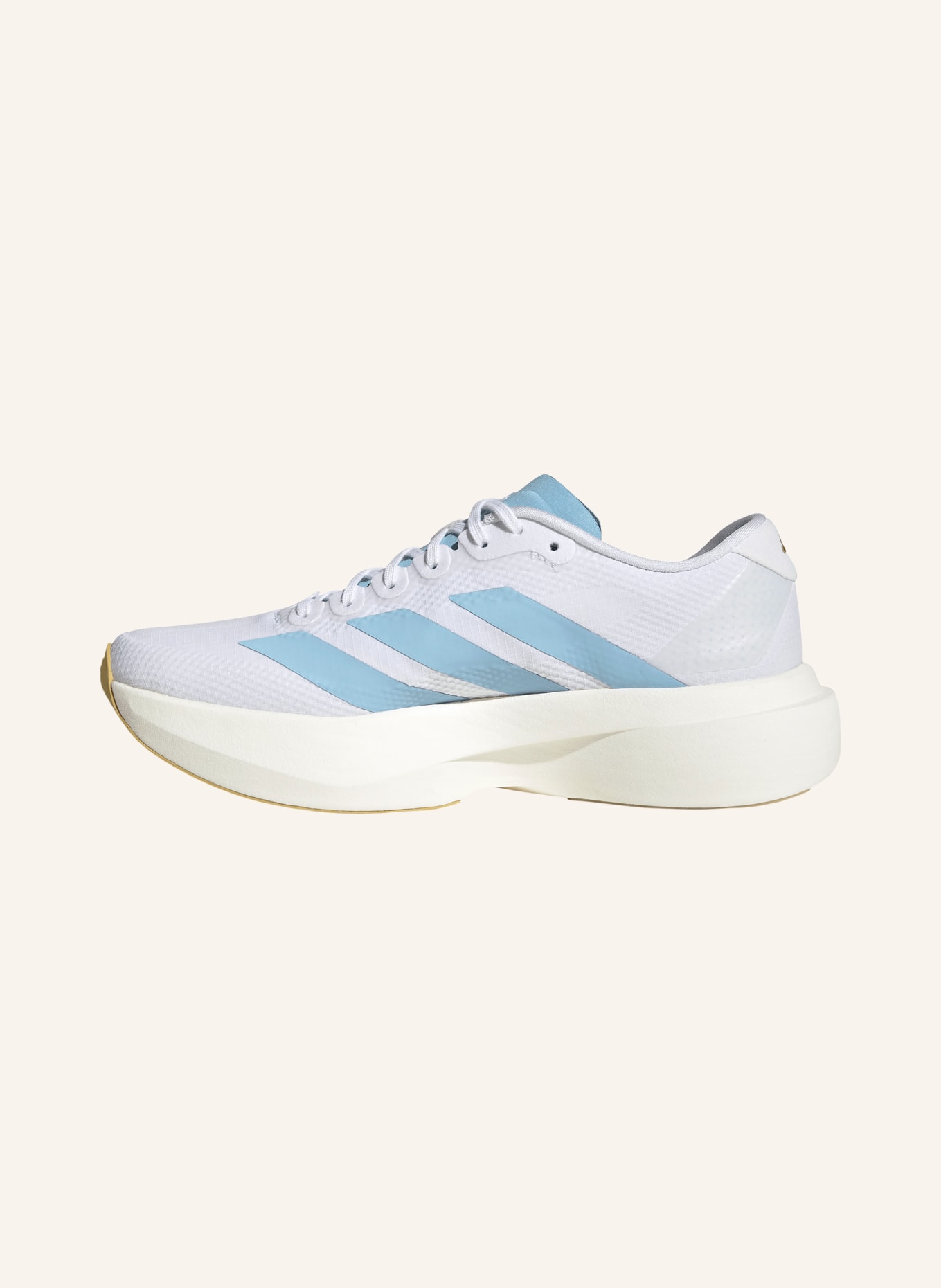 adidas Chaussures de course ADIZERO EVO SL WOVEN: BLANC / BLEU CLAIR