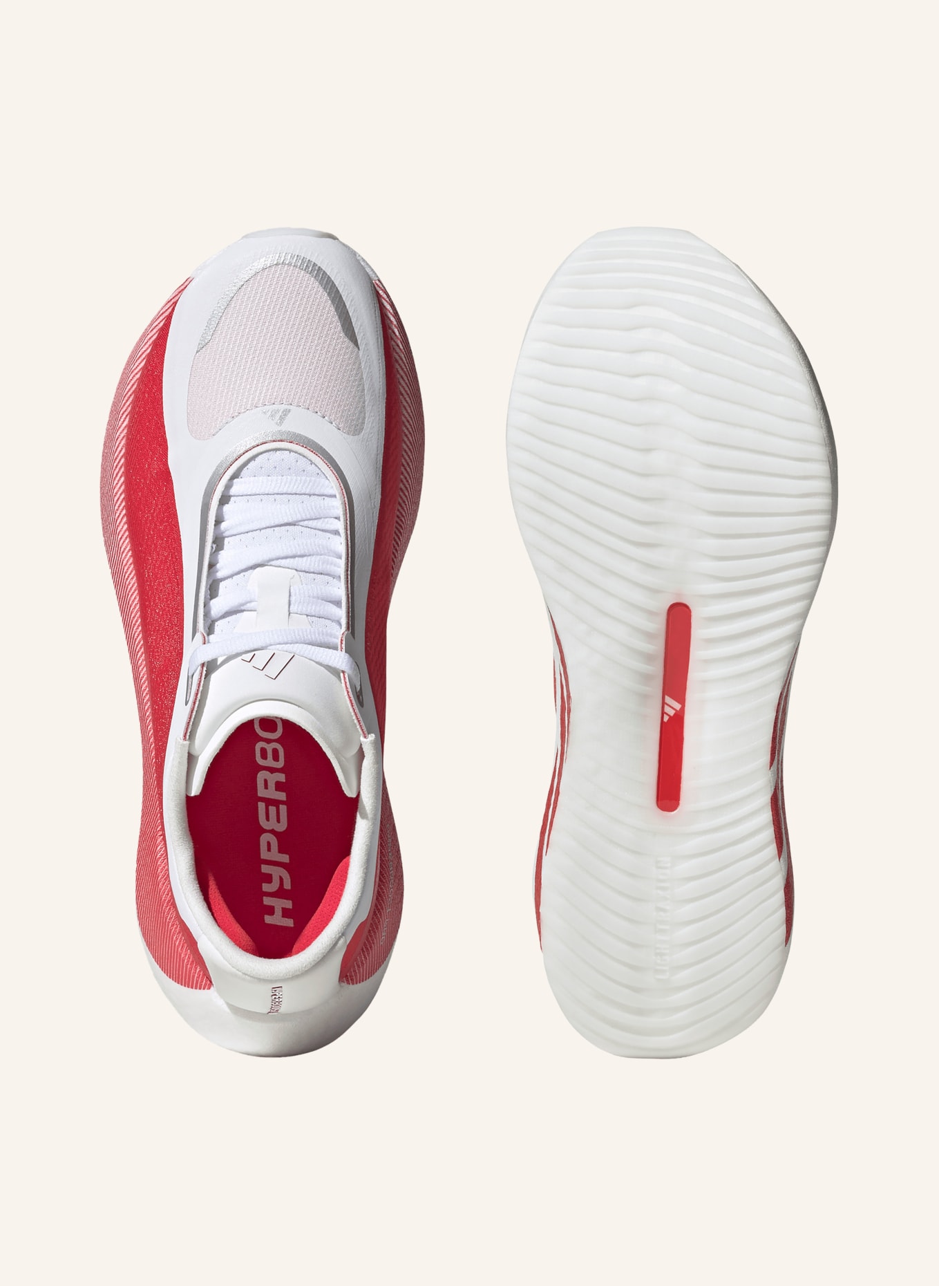 adidas Buty do biegania HYPERBOOST EDGE: CZERWONY / BIAŁY