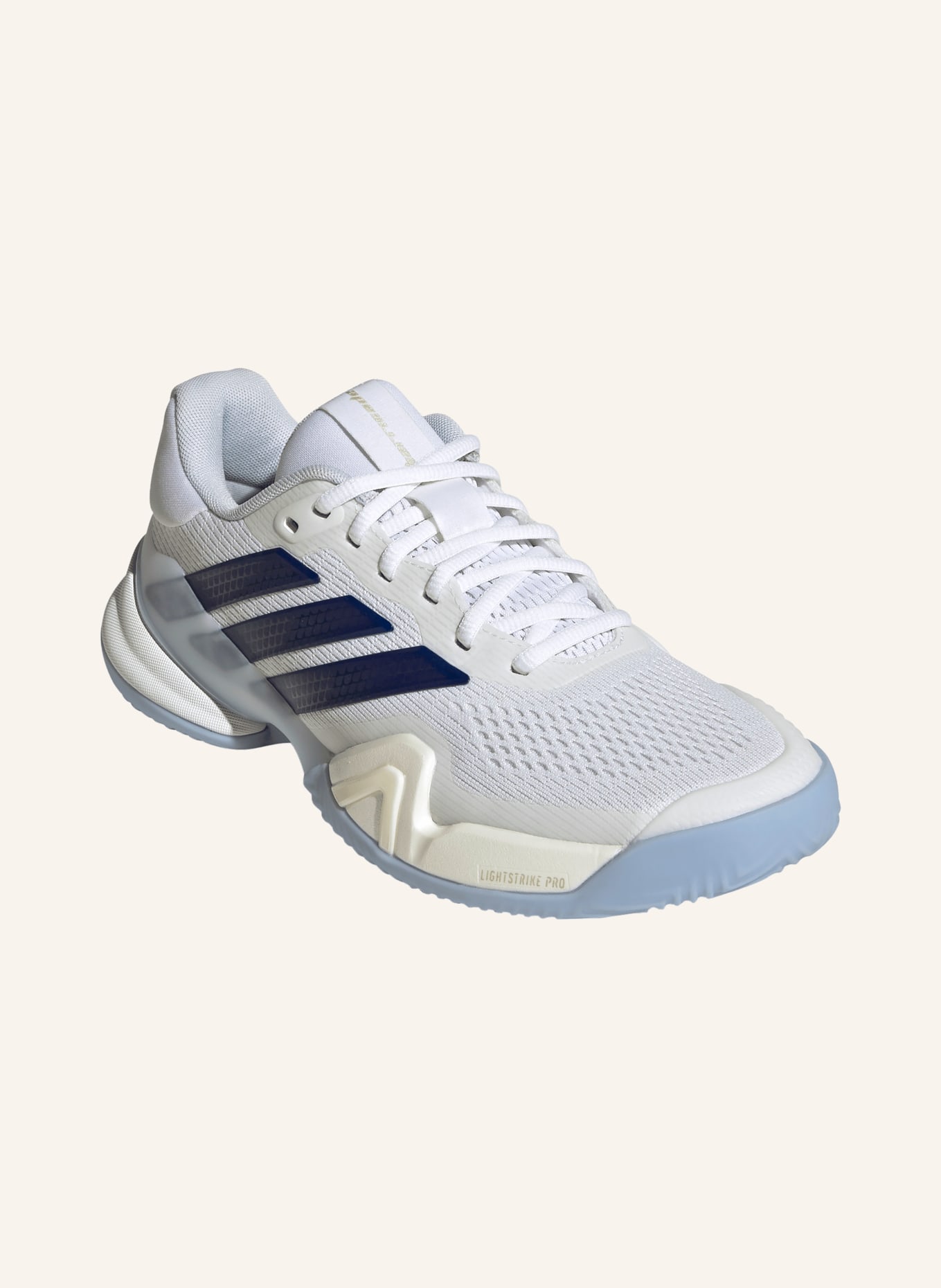 adidas Tennisschoenen BARRICADE 14: WIT / LICHTBLAUW / DONKERBLAUW
