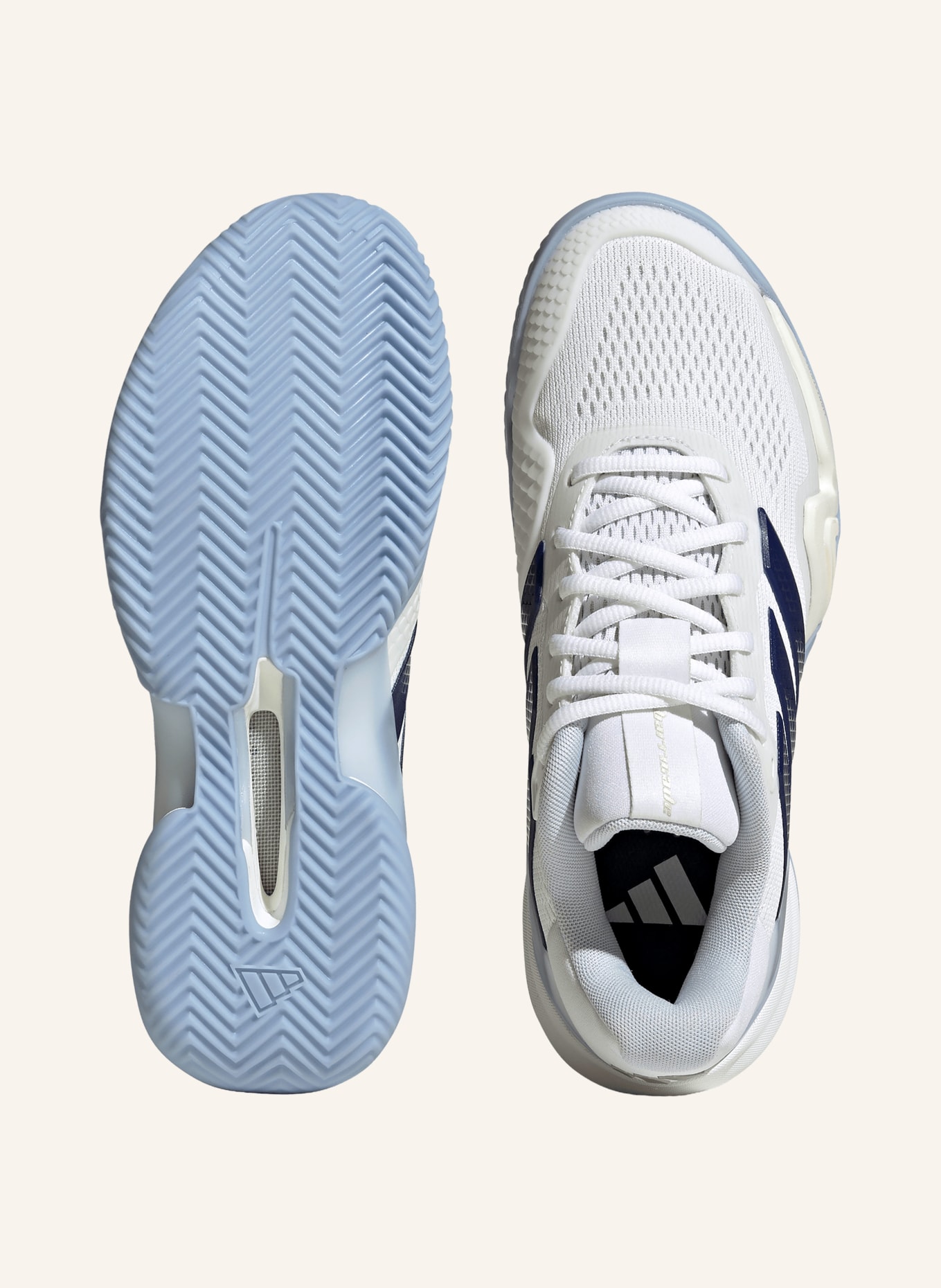 adidas Tennisschoenen BARRICADE 14: WIT / LICHTBLAUW / DONKERBLAUW