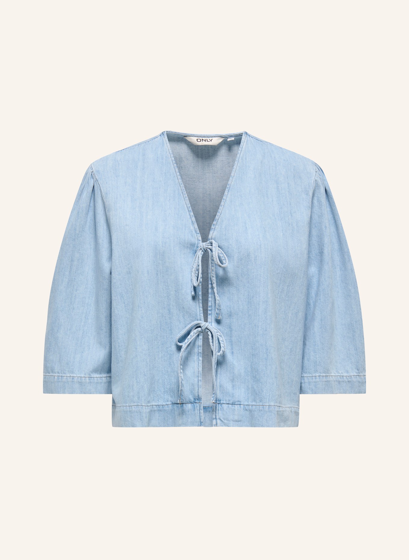 ONLY Chemisier en jean à manches 3/4: BLEU CLAIR