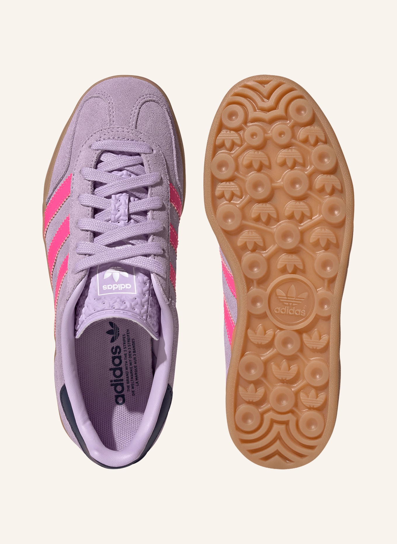 adidas Originals Sneaker GAZELLE INDOOR: HELLLILA / PINK / DUNKELBLAU