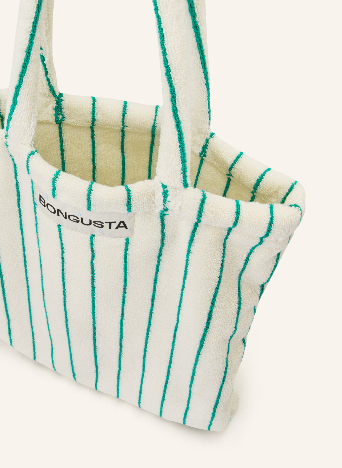 BONGUSTA Shopper NARAM: ECRU / GRÜN