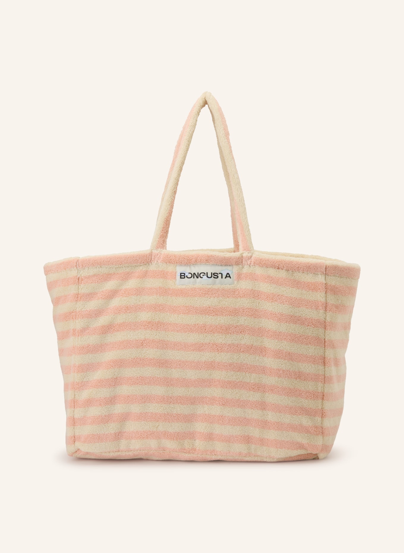 BONGUSTA Strandtas NARAM: CRÈME / LICHTORANJE