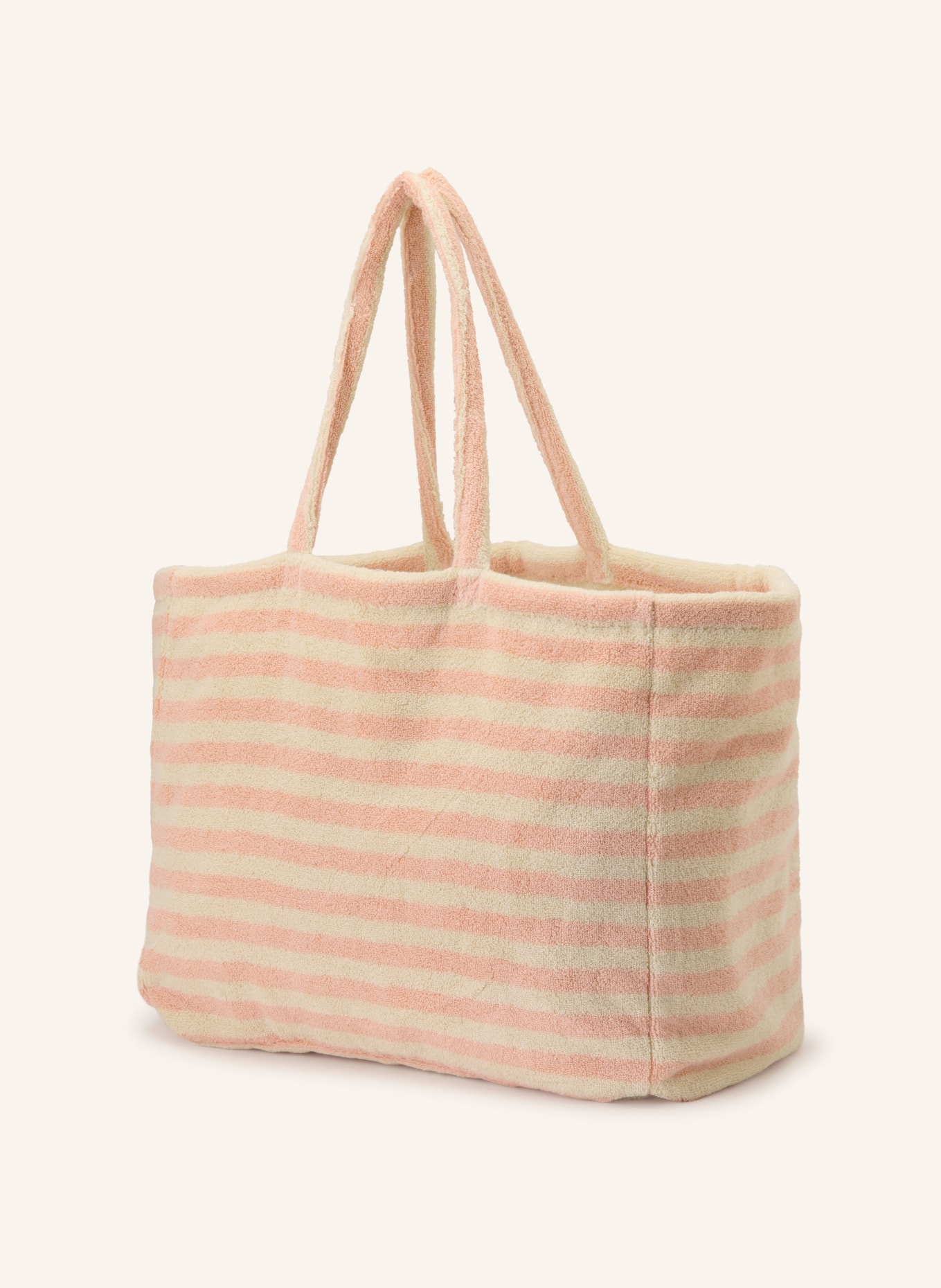 BONGUSTA Strandtas NARAM: CRÈME / LICHTORANJE