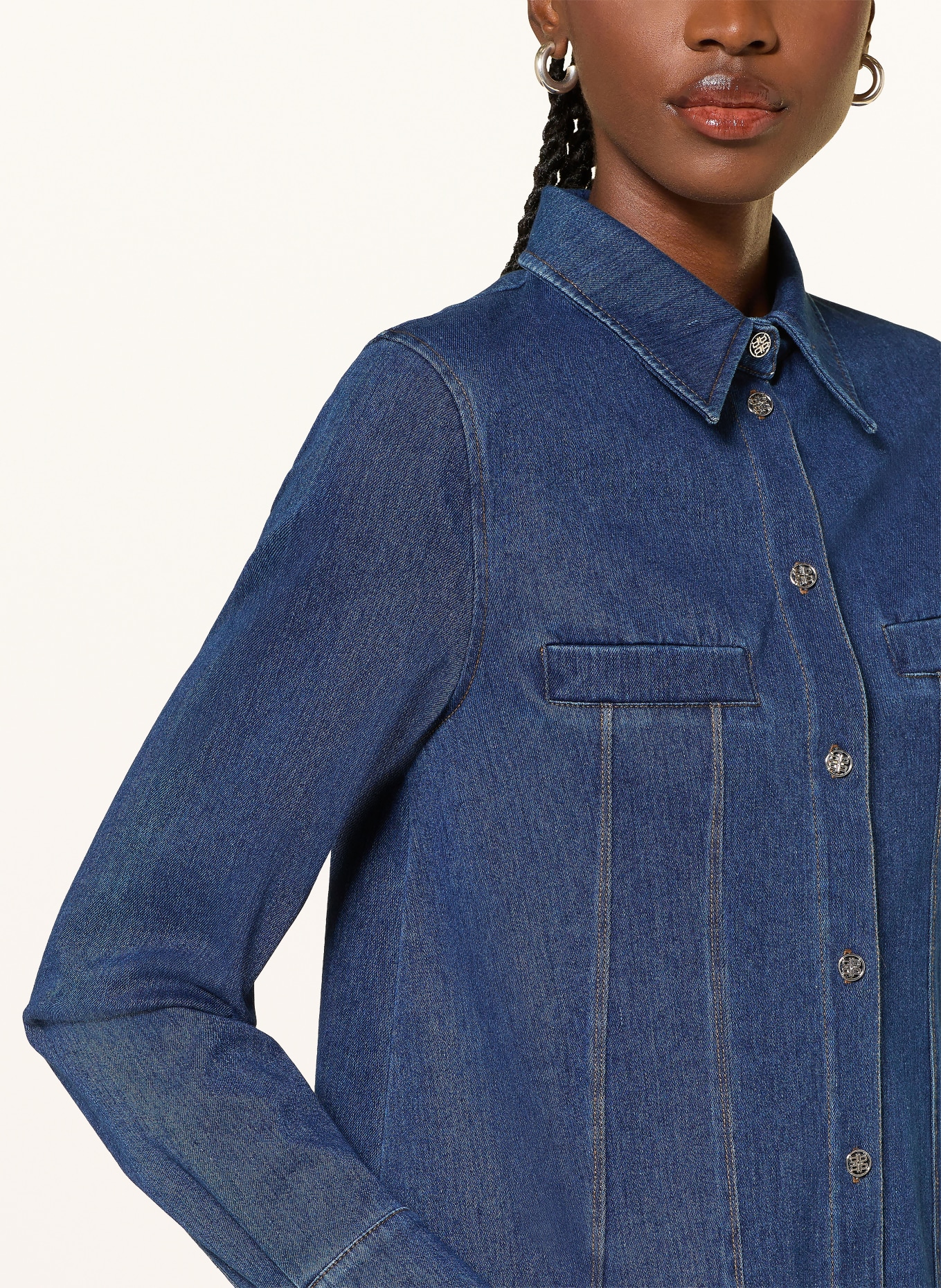 RIANI Sukienka koszulowa z jeansu: 423 light authentic blue