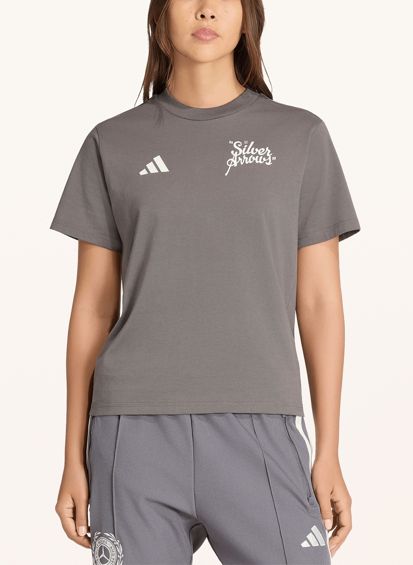 adidas T-Shirt MERCEDES - AMG PETRONAS FORMULA 1 TEAM SILVER ARROWS: DUNKELGRAU