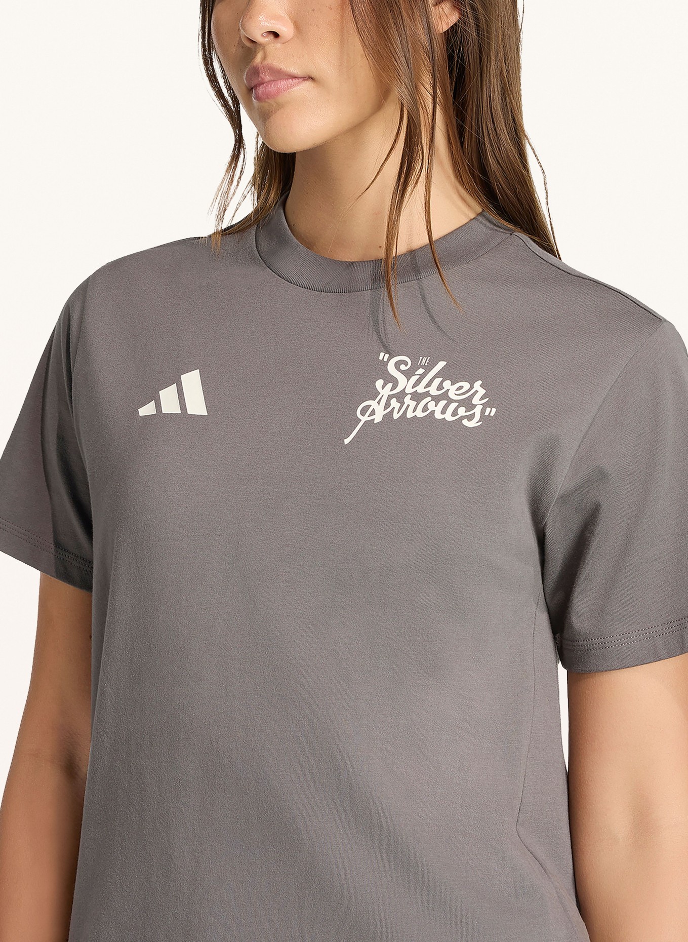 adidas T-Shirt MERCEDES - AMG PETRONAS FORMULA 1 TEAM SILVER ARROWS: DUNKELGRAU