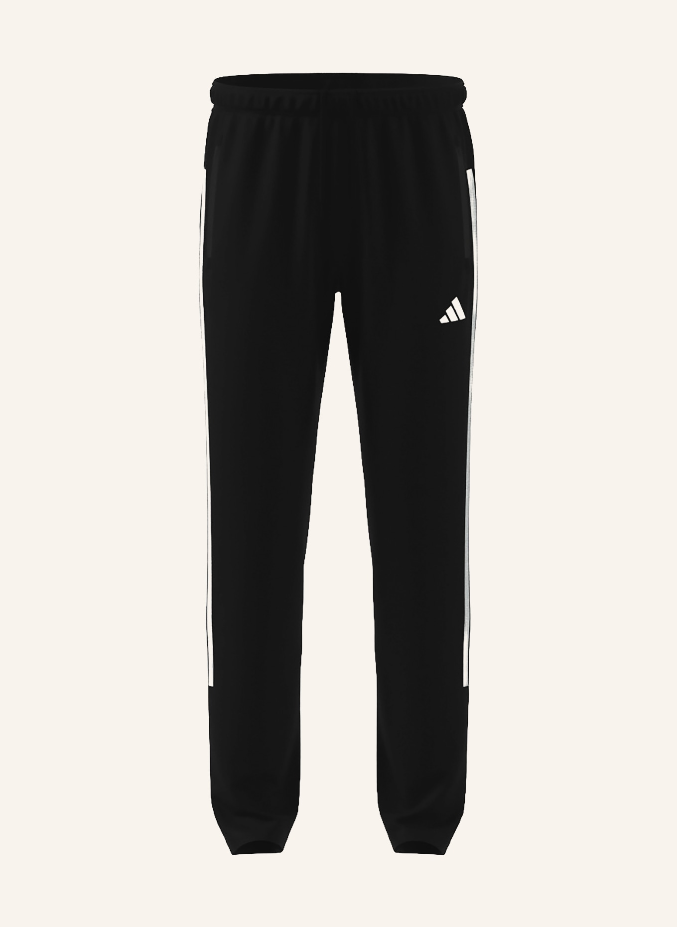 adidas WORKOUT ESSENTIALS ALL-SET 3-STRIPES Training Pants: BLACK