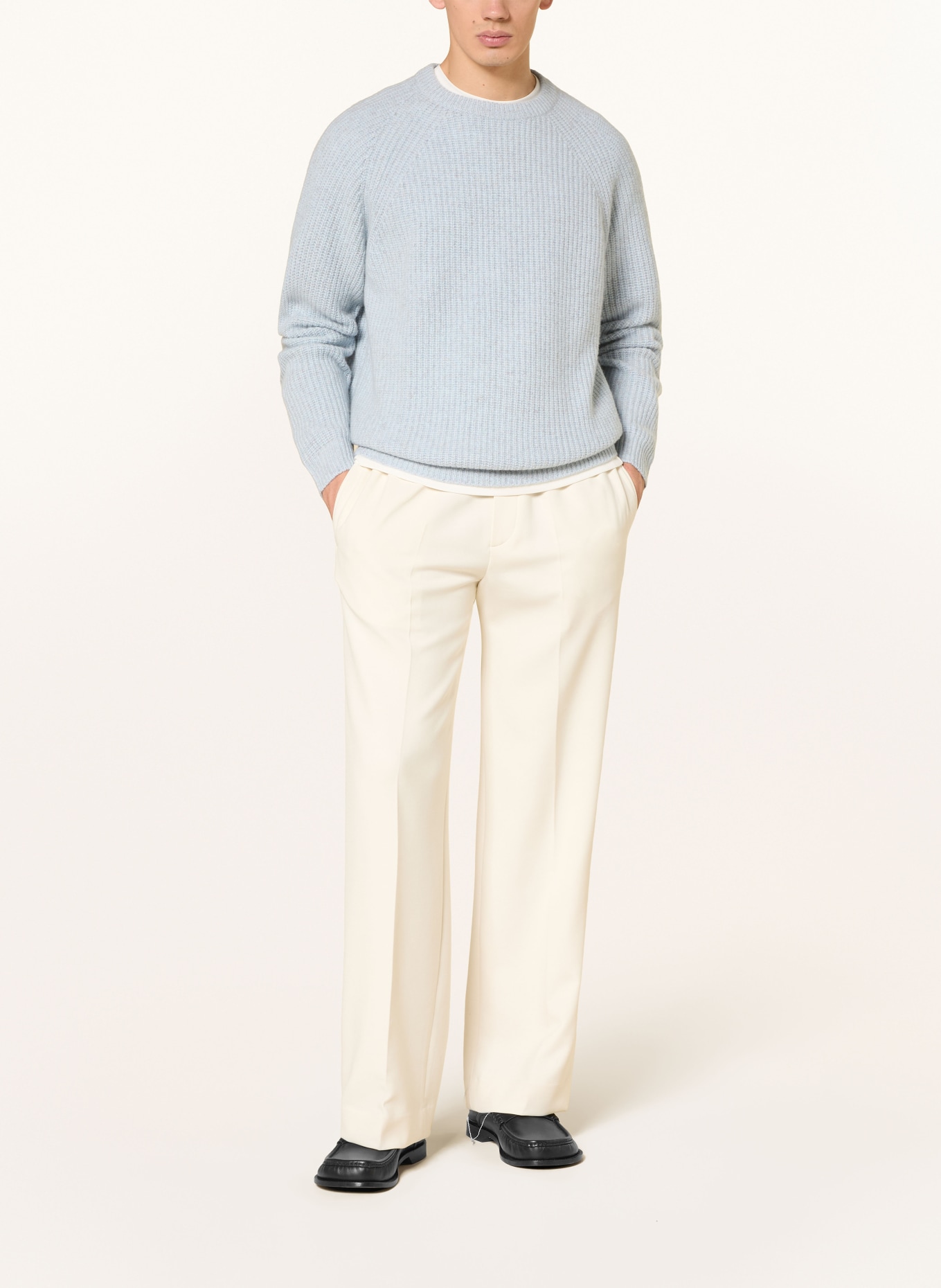 LISA YANG Kasjmiertrui SOREN: LICHTBLAUW