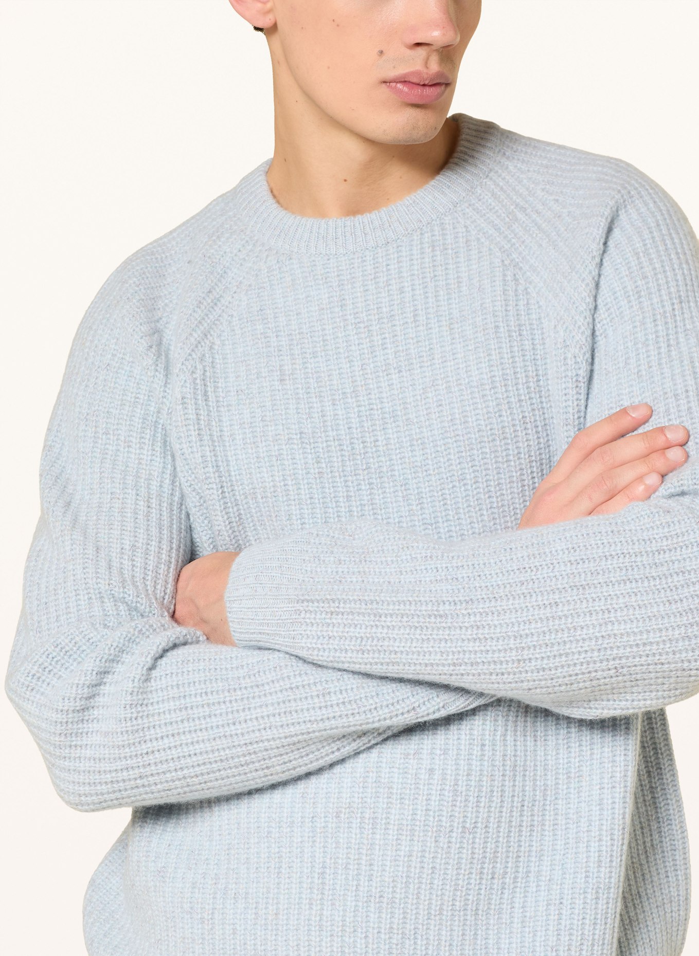 LISA YANG Kasjmiertrui SOREN: LICHTBLAUW