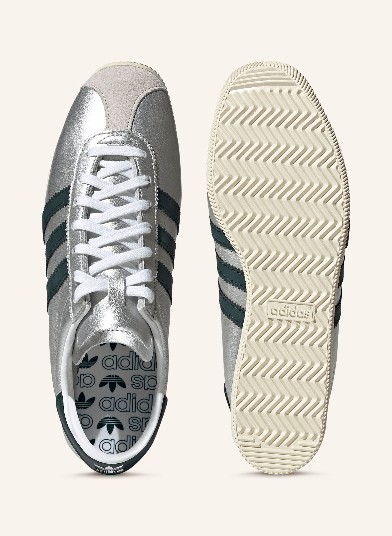 adidas Originals Baskets PARIS: ARGENT / BEIGE / GROEN