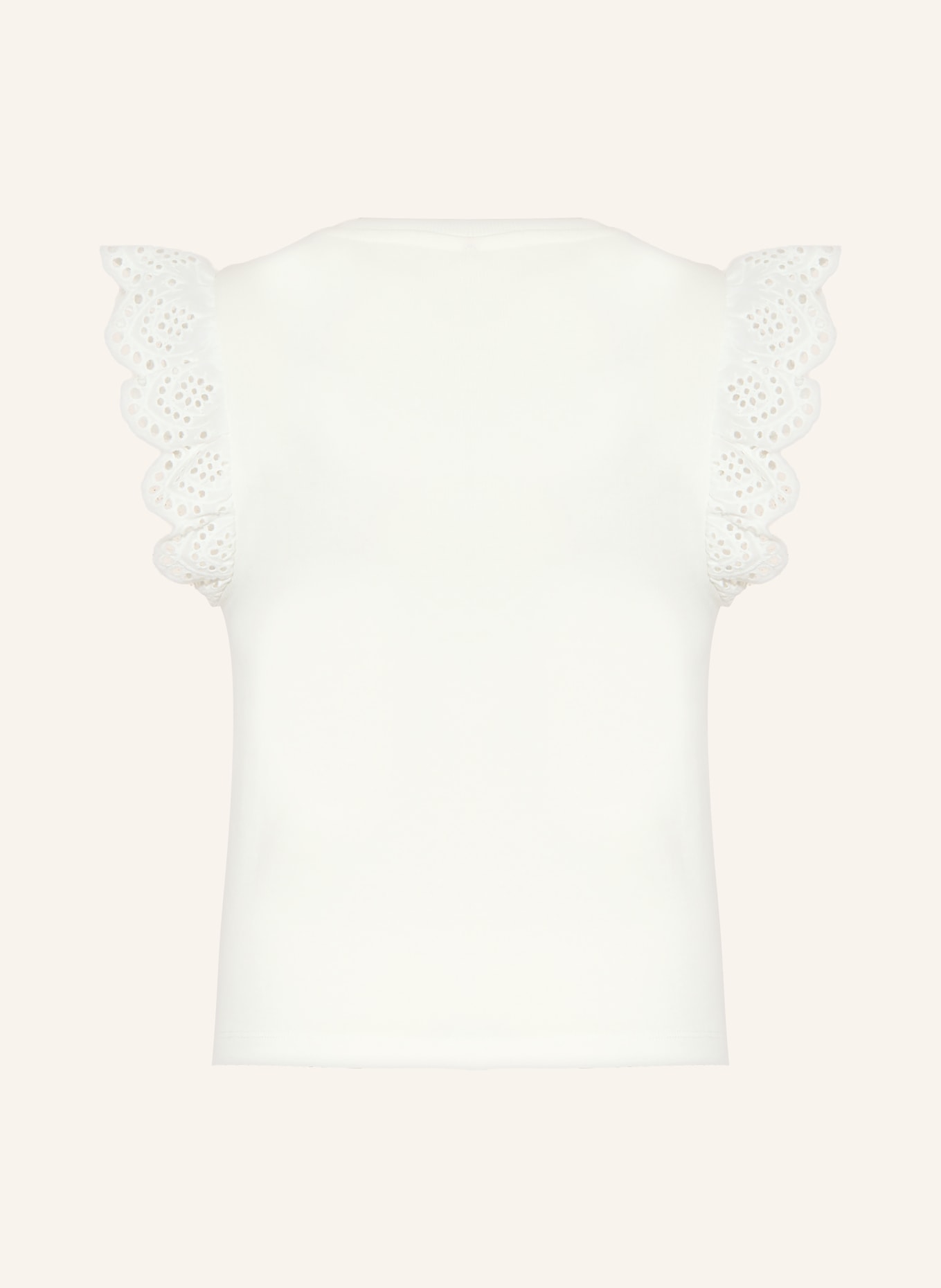 ONLY Top avec dentelle ajourée: BLANC