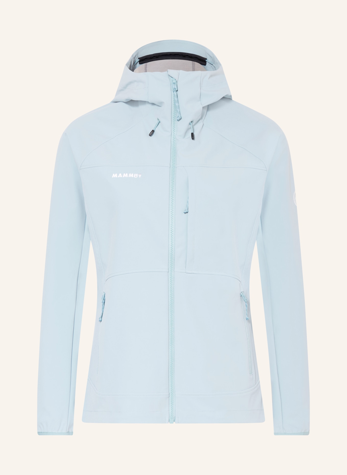 MAMMUT Softshell-Jacke ULTIMATE COMFORT SO HOODED: HELLBLAU