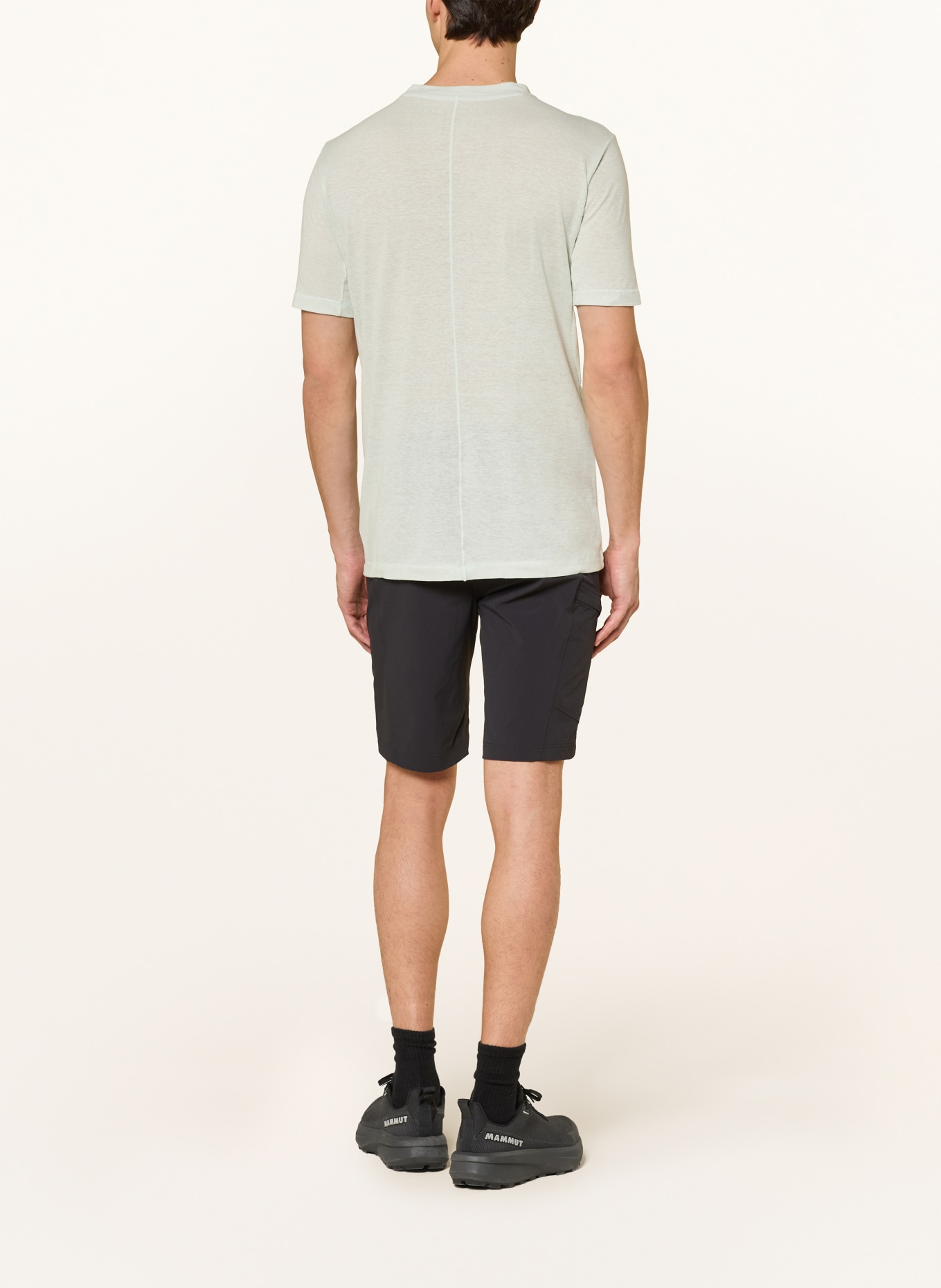 MAMMUT Koszulka funkcjonalna MASSONE LIGHT: JASNOCZARY / JASNOZIELONY