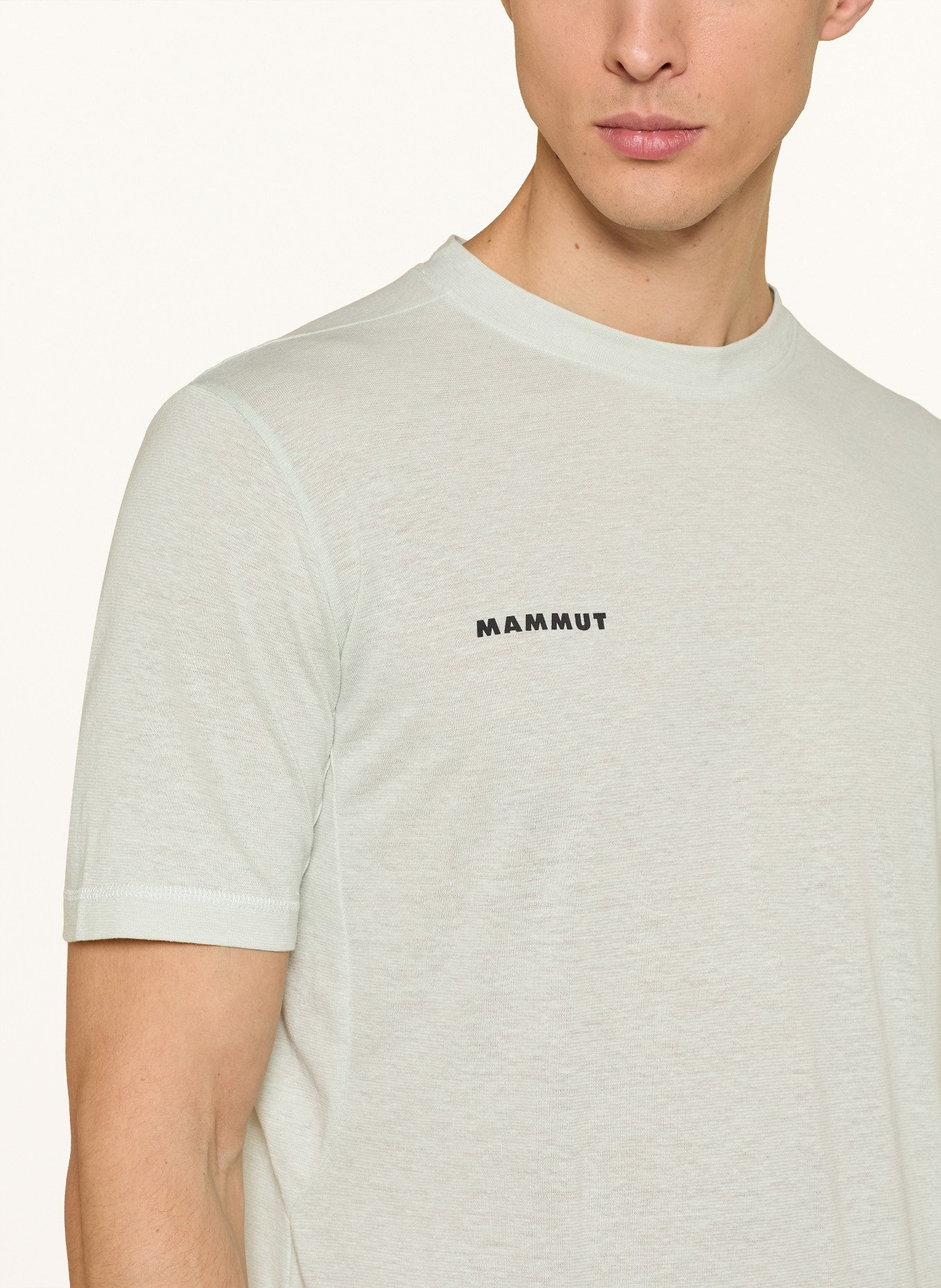 MAMMUT Koszulka funkcjonalna MASSONE LIGHT: JASNOCZARY / JASNOZIELONY