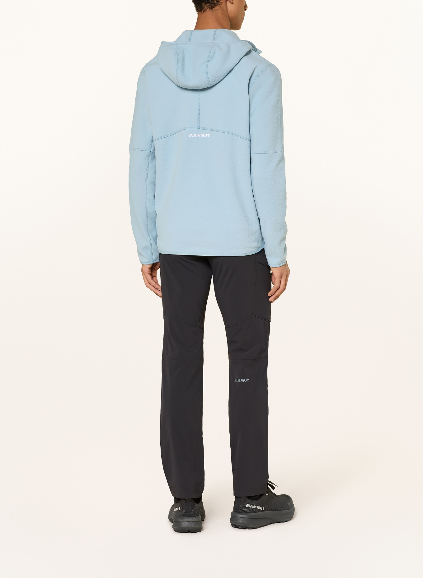 MAMMUT Fleecejas TAMARO: LICHTBLAUW / ZWART
