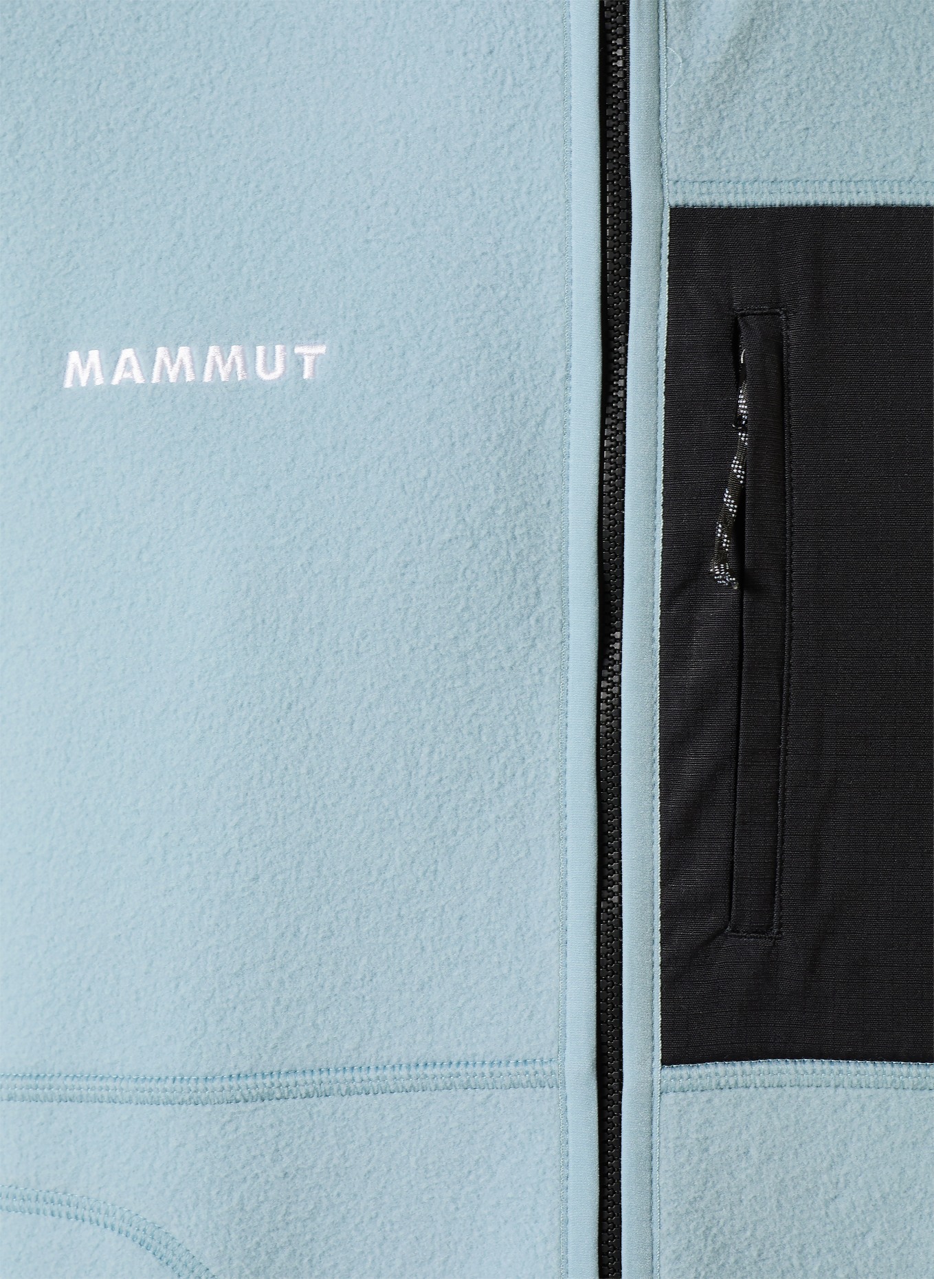 MAMMUT Fleecejas TAMARO: LICHTBLAUW / ZWART