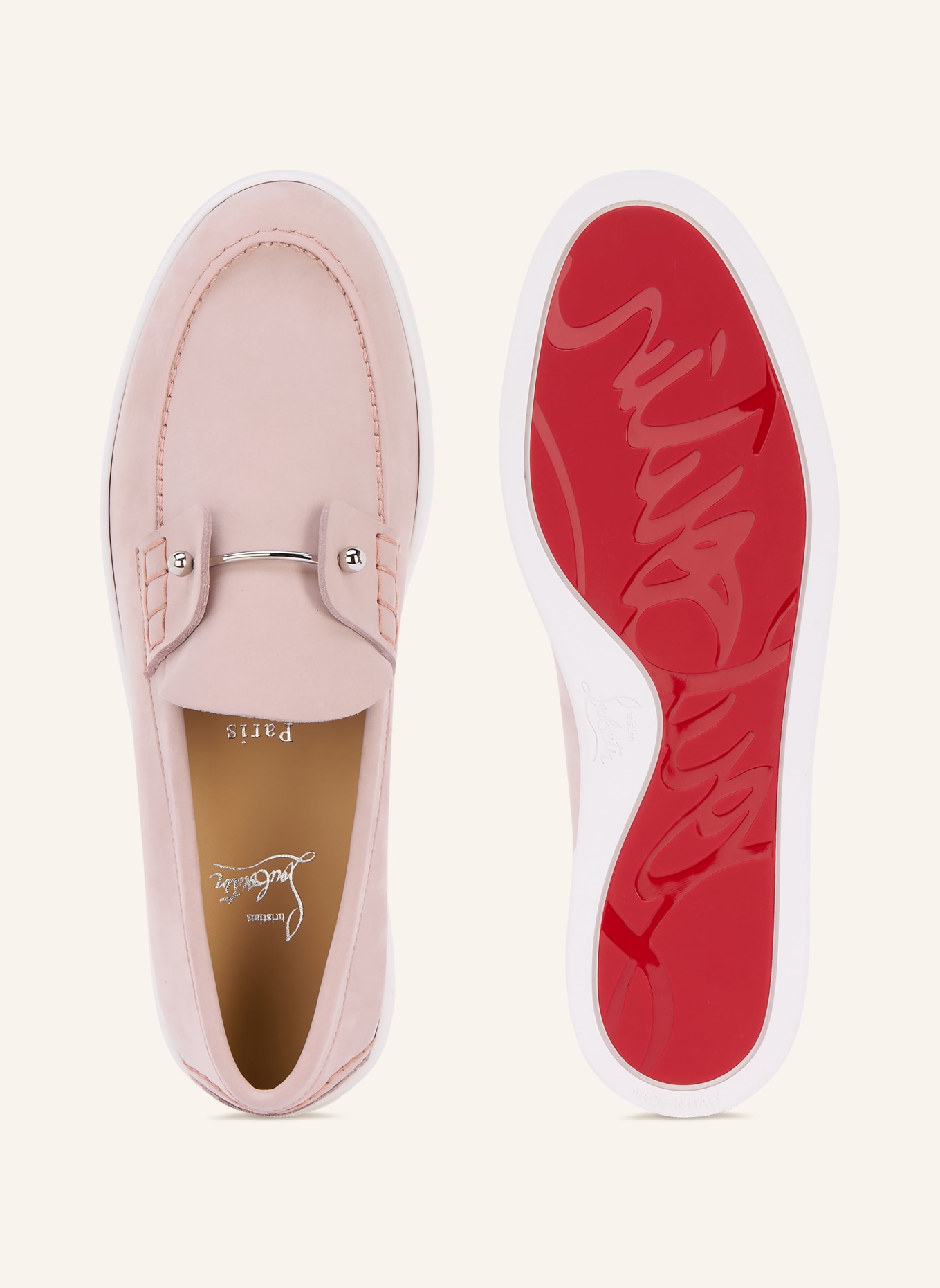 Christian Louboutin Mokasyny CHAMBELIBOAT: JASNORÓŻOWY